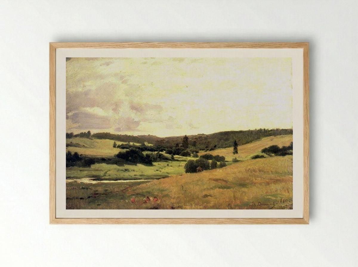 The Valley of the River Near the Village of Vori - Viktor Vasnetsov - Framed Print Wood