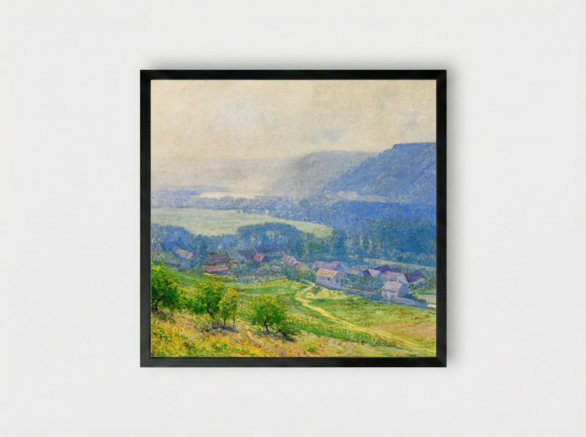 The Valley of the Seine - Guy Rose - Framed Print Black