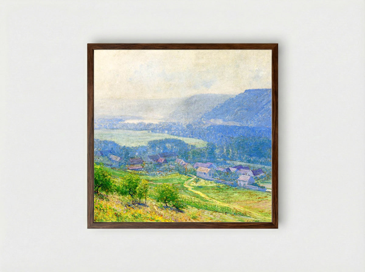 The Valley of the Seine - Guy Rose - Framed Print Dark Wood
