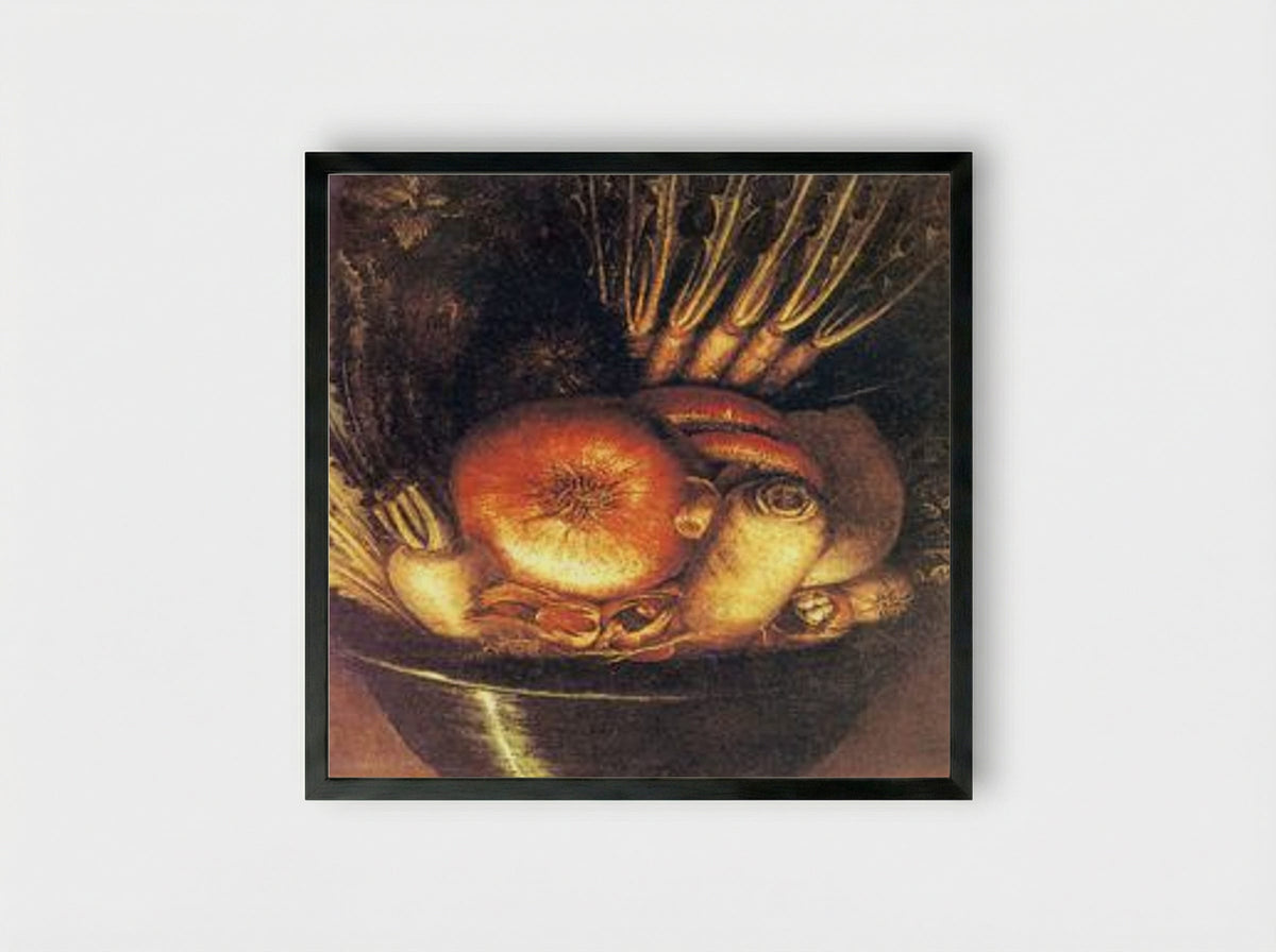 The Vegetable Bowl - Giuseppe Arcimboldo - Framed Print Black