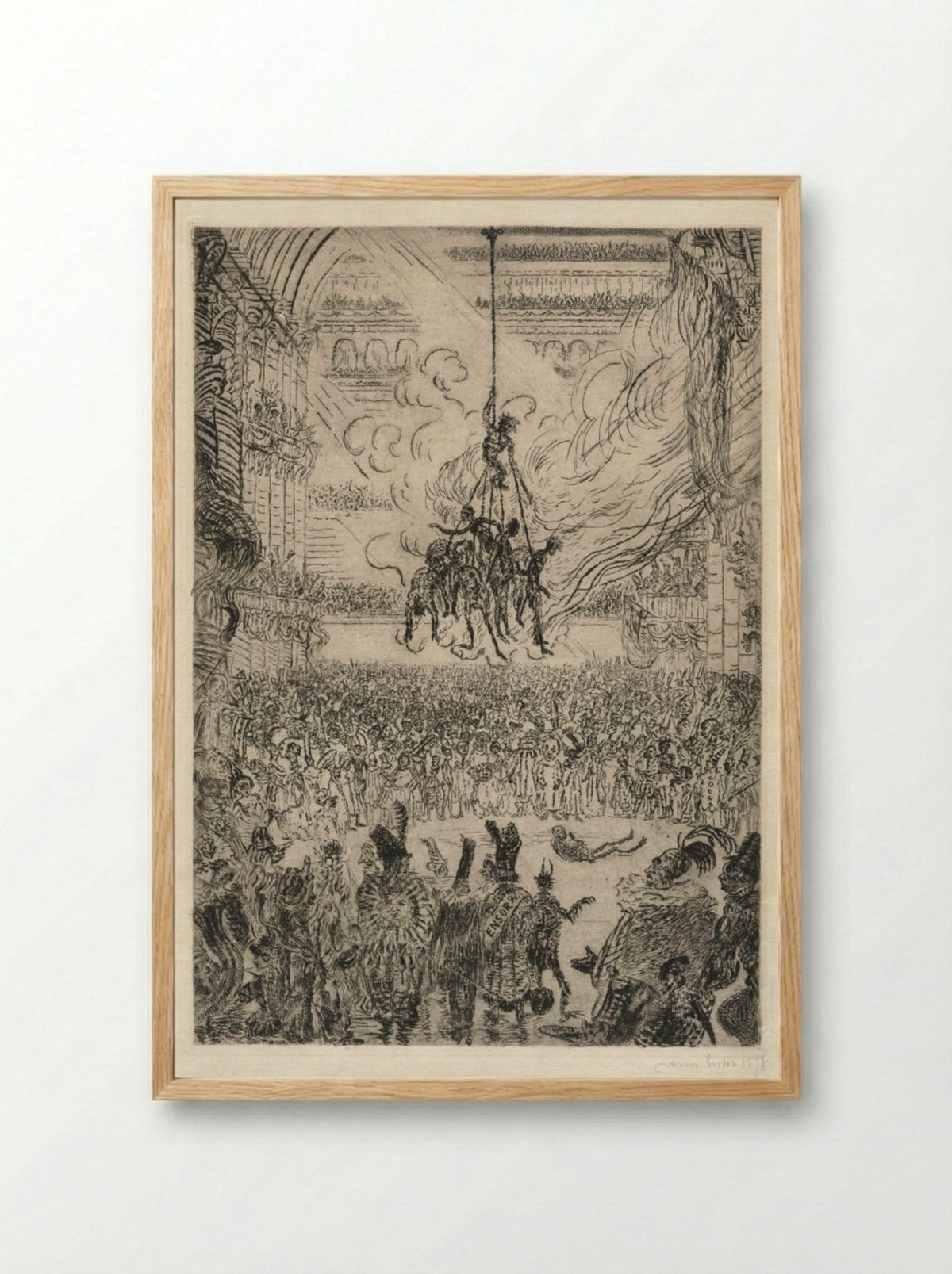 The Vengeance of Hop-Frog - James Ensor - Framed Print Wood