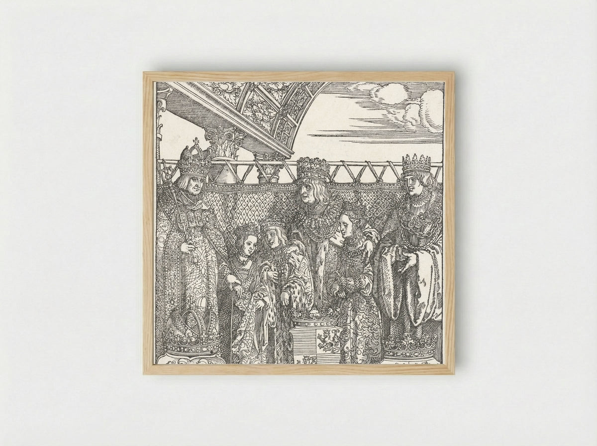 The Vienna Double Wedding - Albrecht Dürer - Framed Print Wood