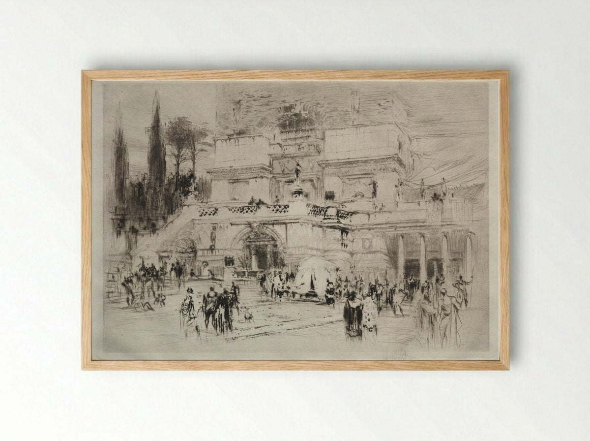 The Villa Quintillii - William Walcot - Framed Print Wood