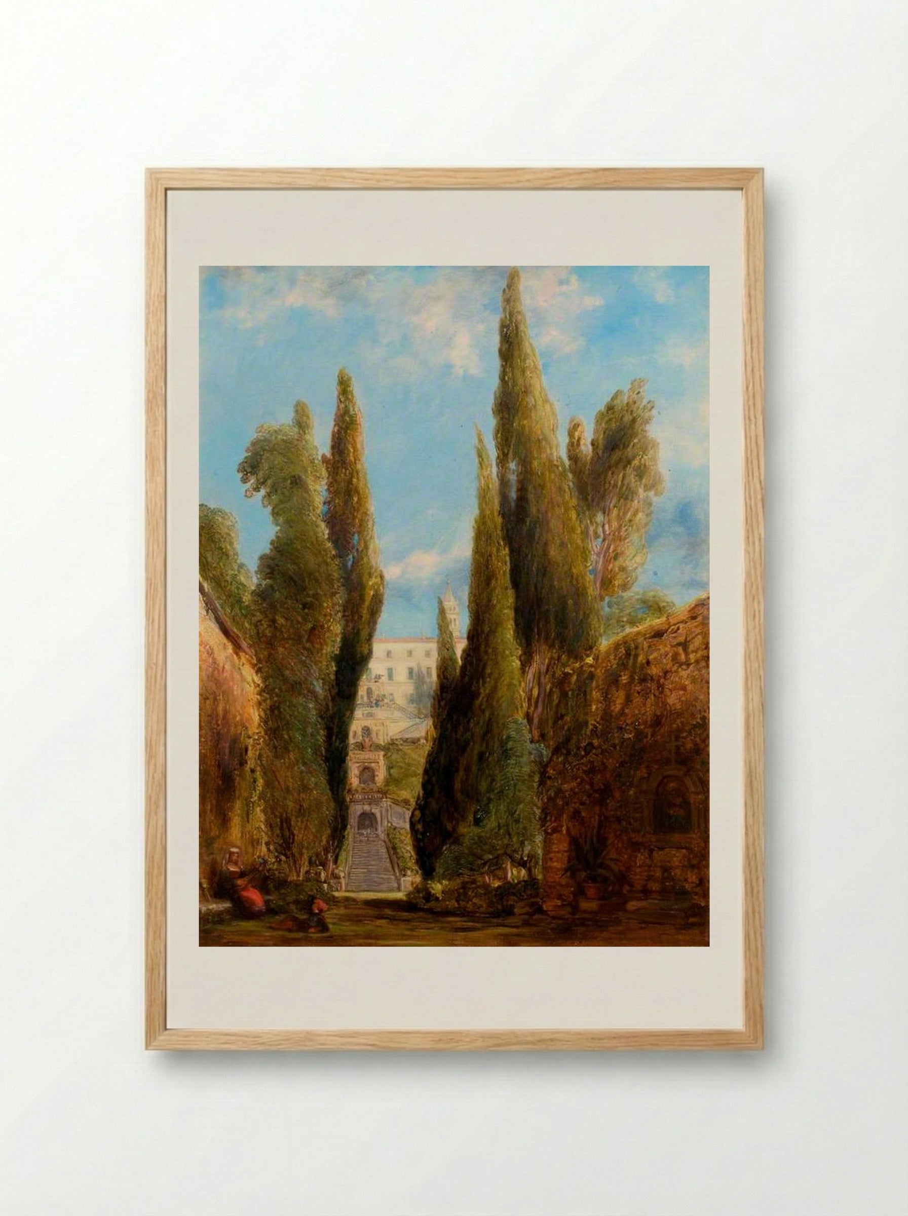 The Villa d'Este, Tivoli - William Collins - Framed Print Wood