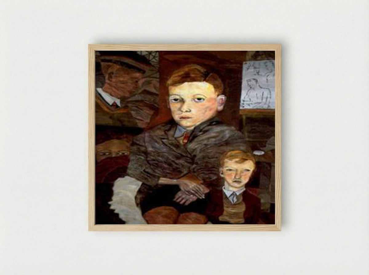 The Village Boys - Lucian Freud - Framed Print Wood