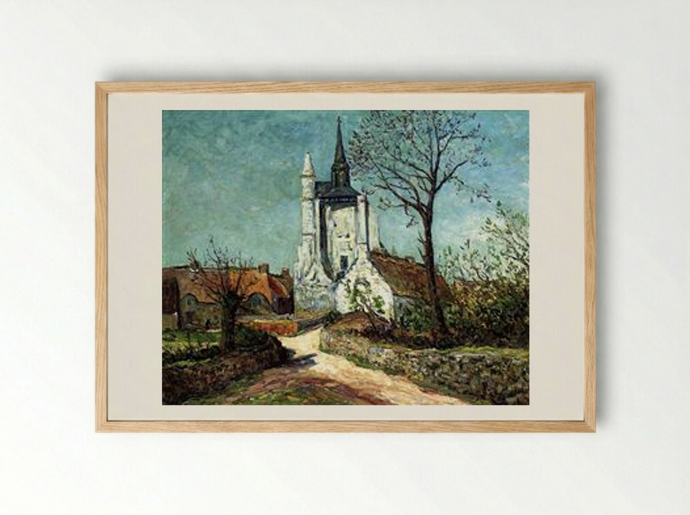 The Village and Chapel of Sainte-Avoye (Morbihan) - Maxime Maufra - Framed Print Wood