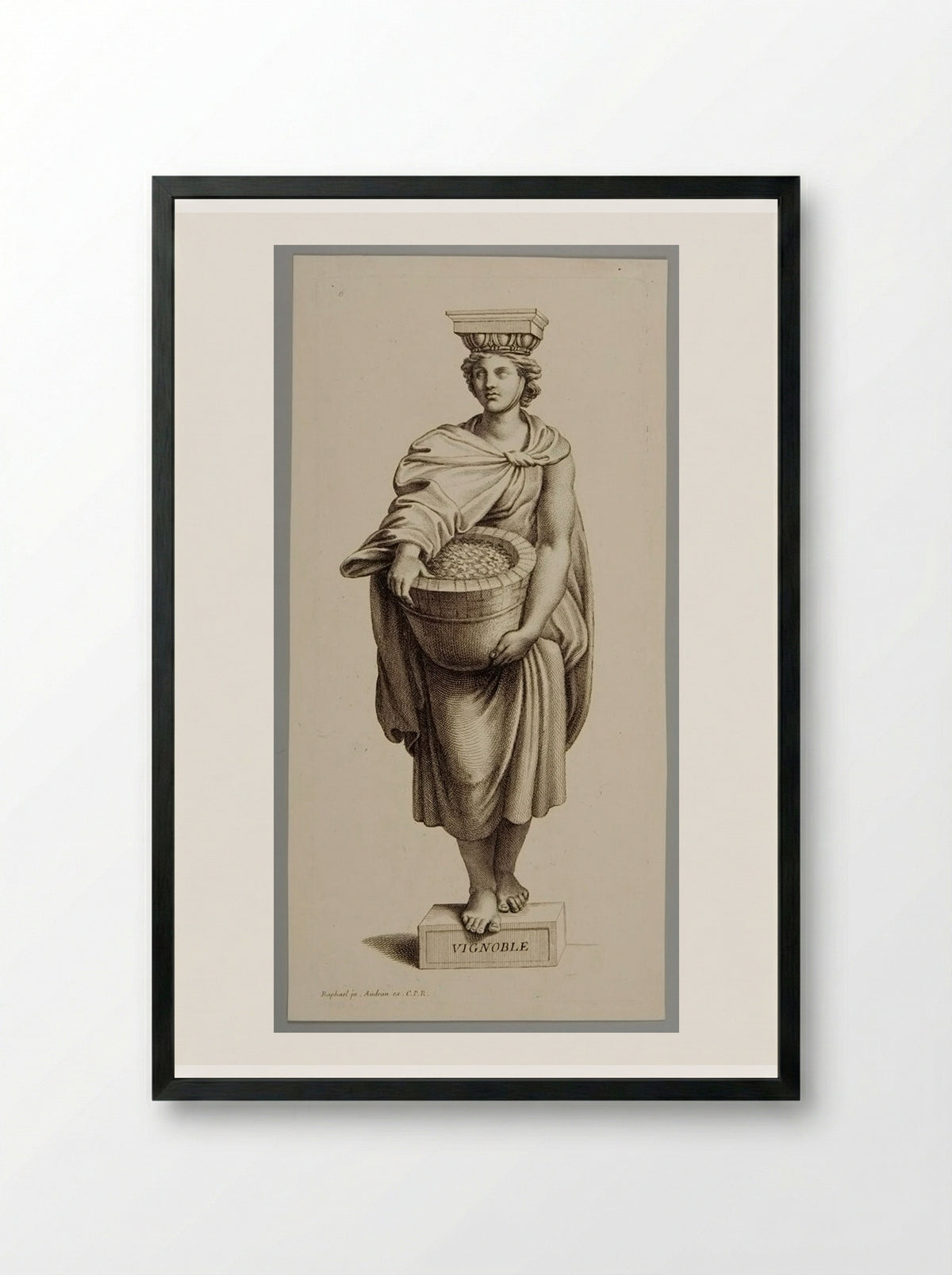 The Vineyard - Gérard Audran - Framed Print Black