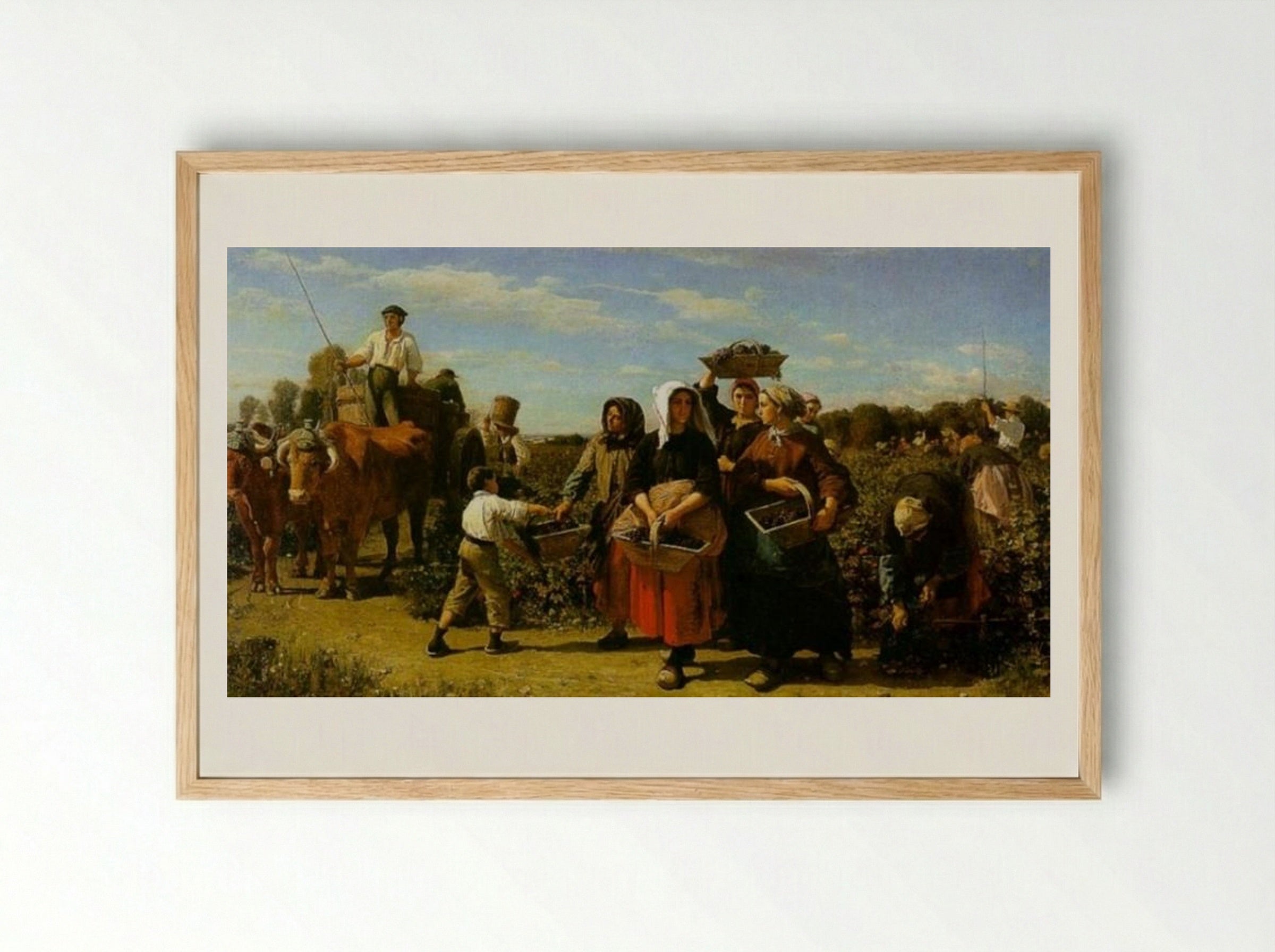 The Vintage at Chateau Lagrange - Jules Breton - Framed Print Wood