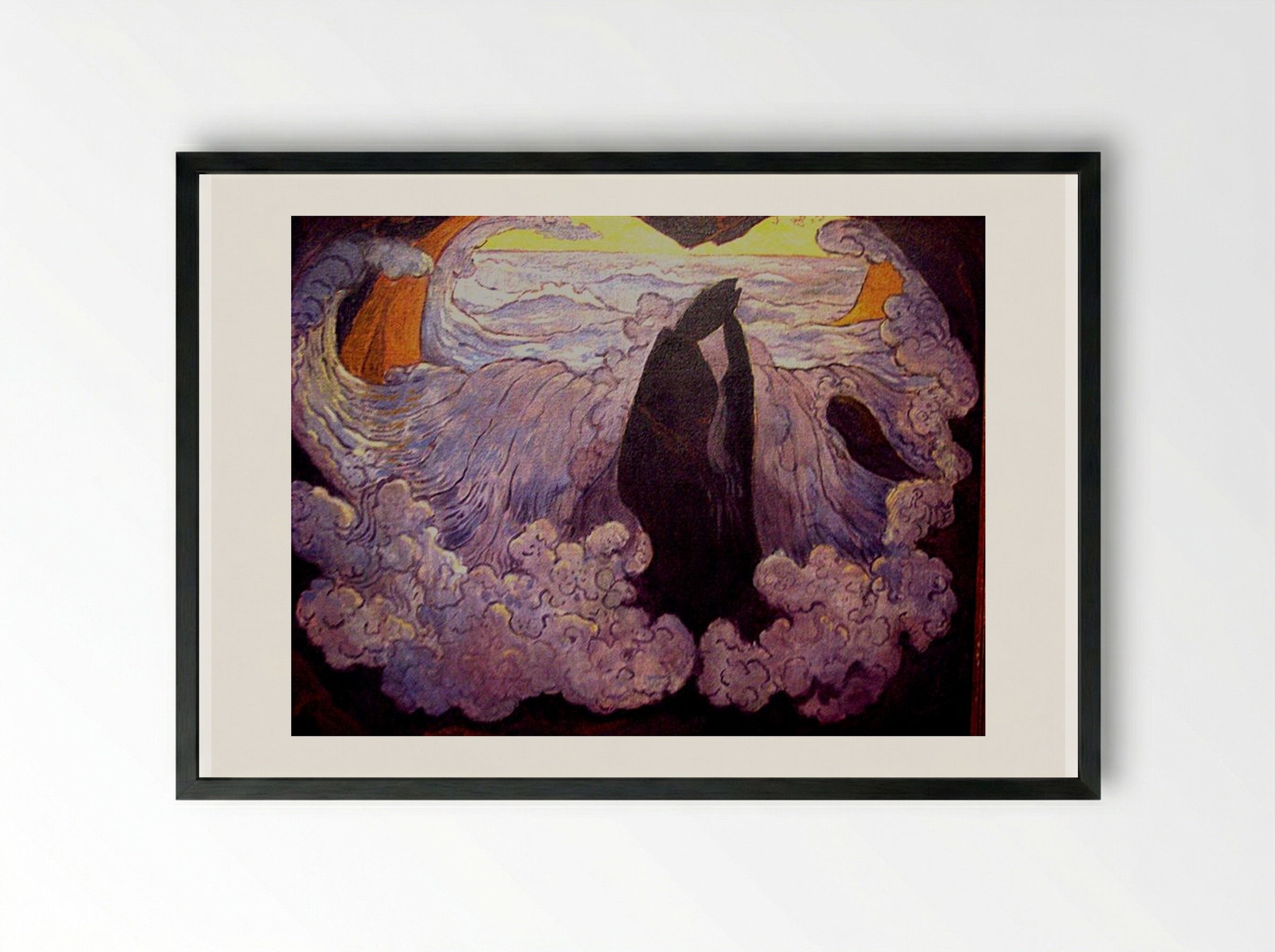 The Violet Wave - Georges Lacombe - Framed Print Black