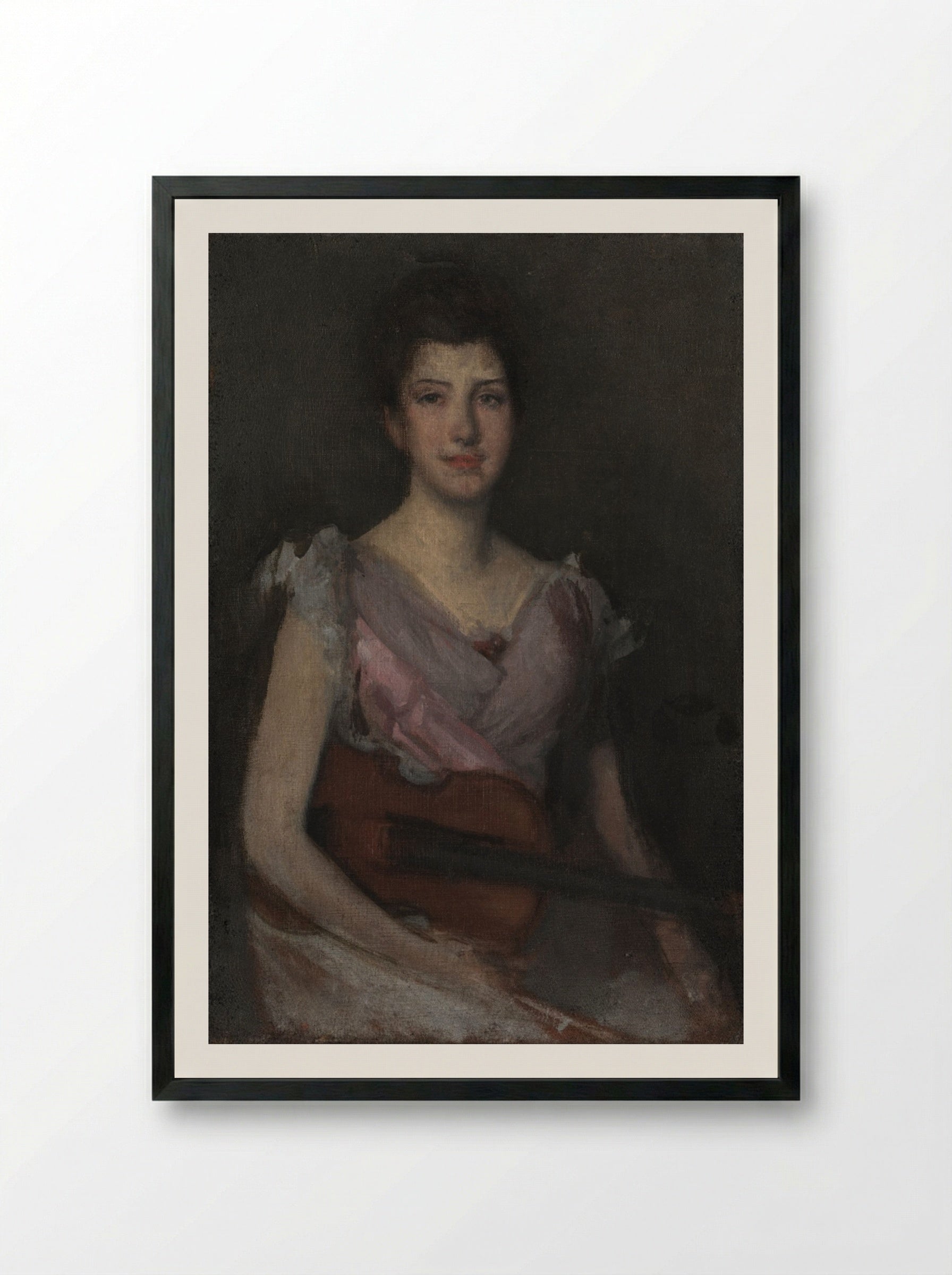 The Violin Player - James McNeill Whistler - Framed Print Black