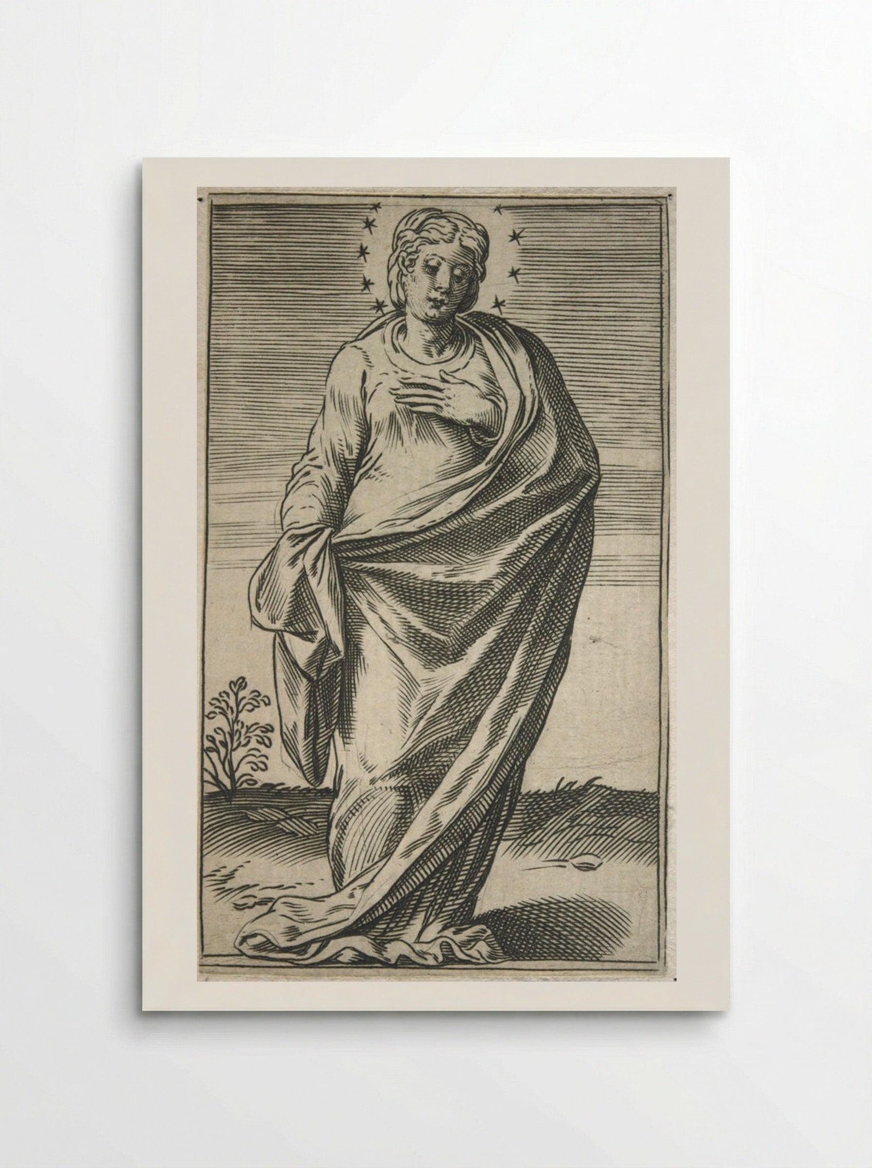 The Virgin Mary - Agostino Carracci - Poster