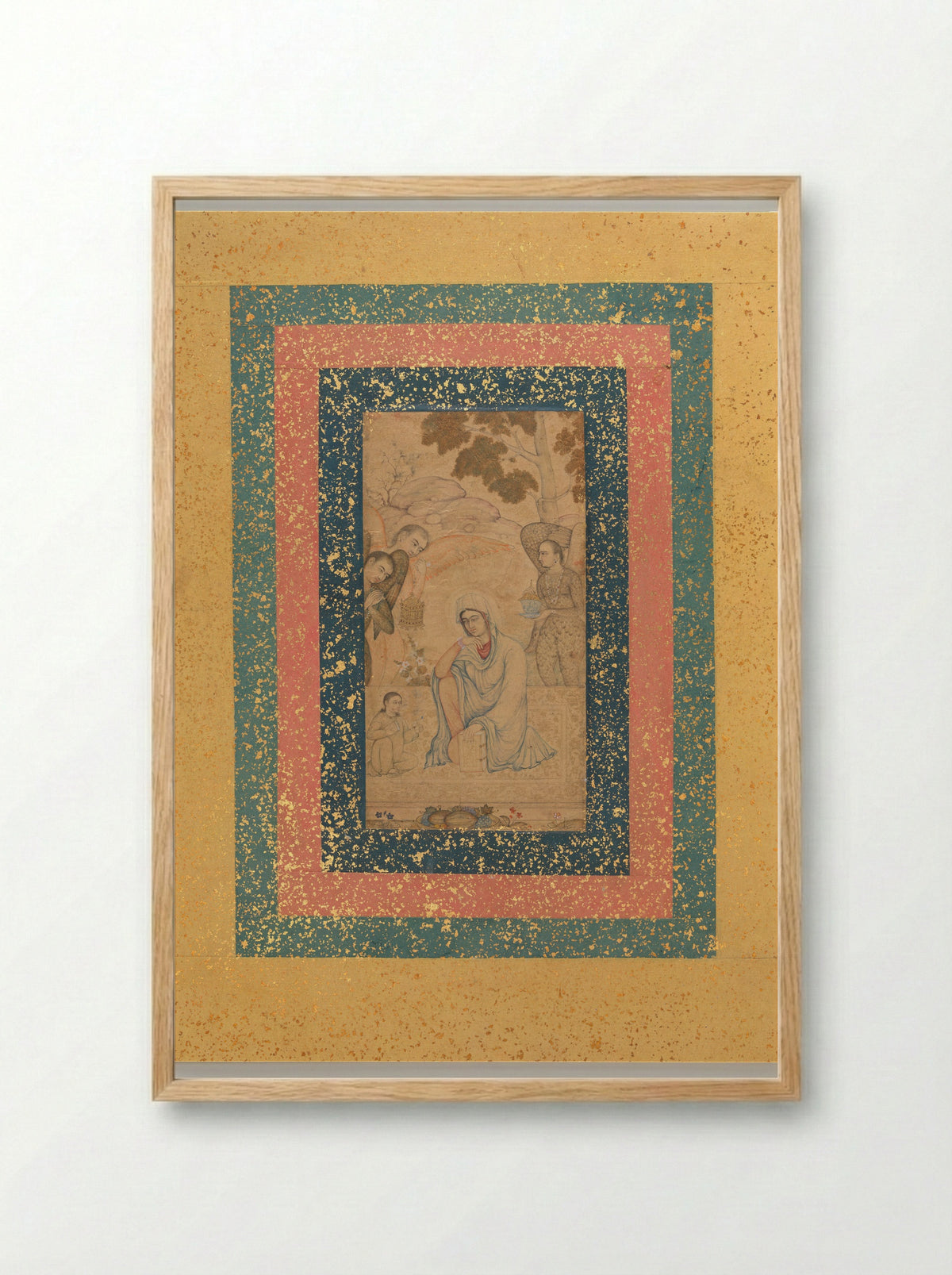 The Virgin and Child Attended by Angels - Manohar - Framed Print Wood