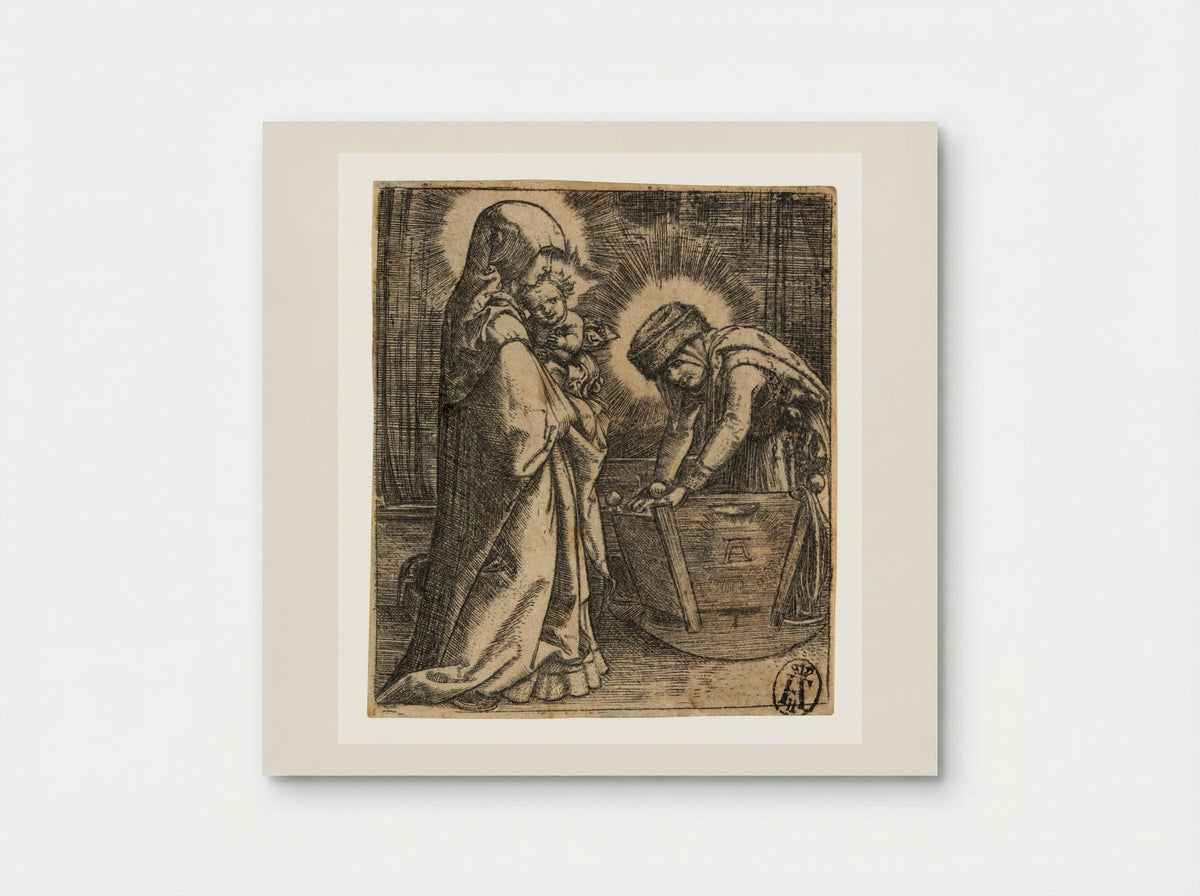 The Virgin and Child with Saint Anne at the Cradle - Albrecht Altdorfer - Poster