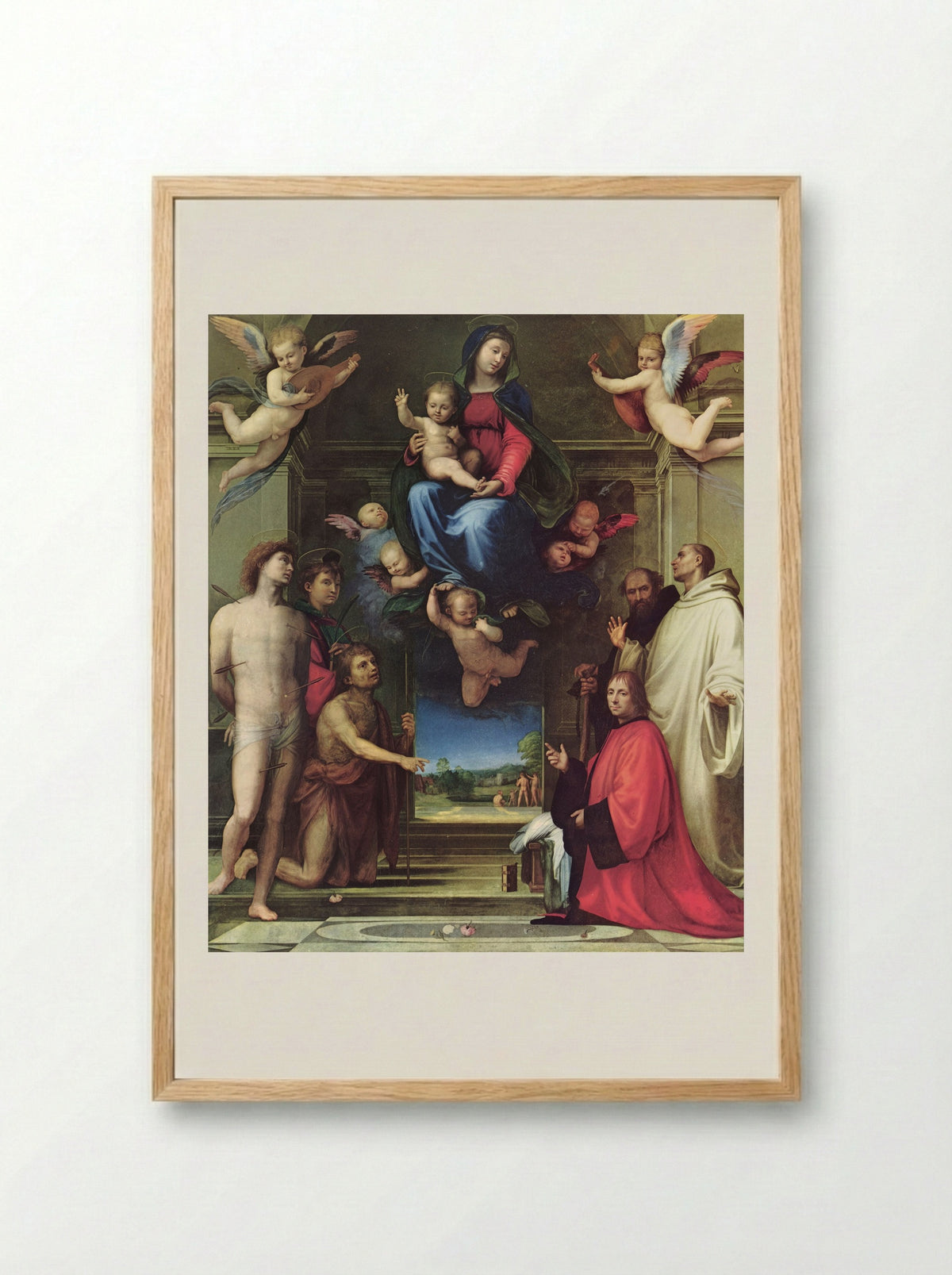 The Virgin and Child with Saints (Carondelet Altarpiece) - Fra Bartolomeo - Framed Print Wood