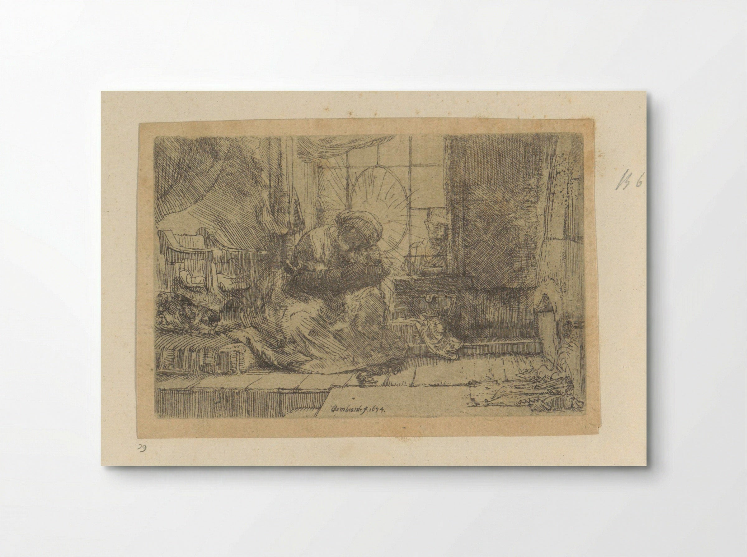 The Virgin and Child with the Cat and Snake - Rembrandt van Rijn - Poster