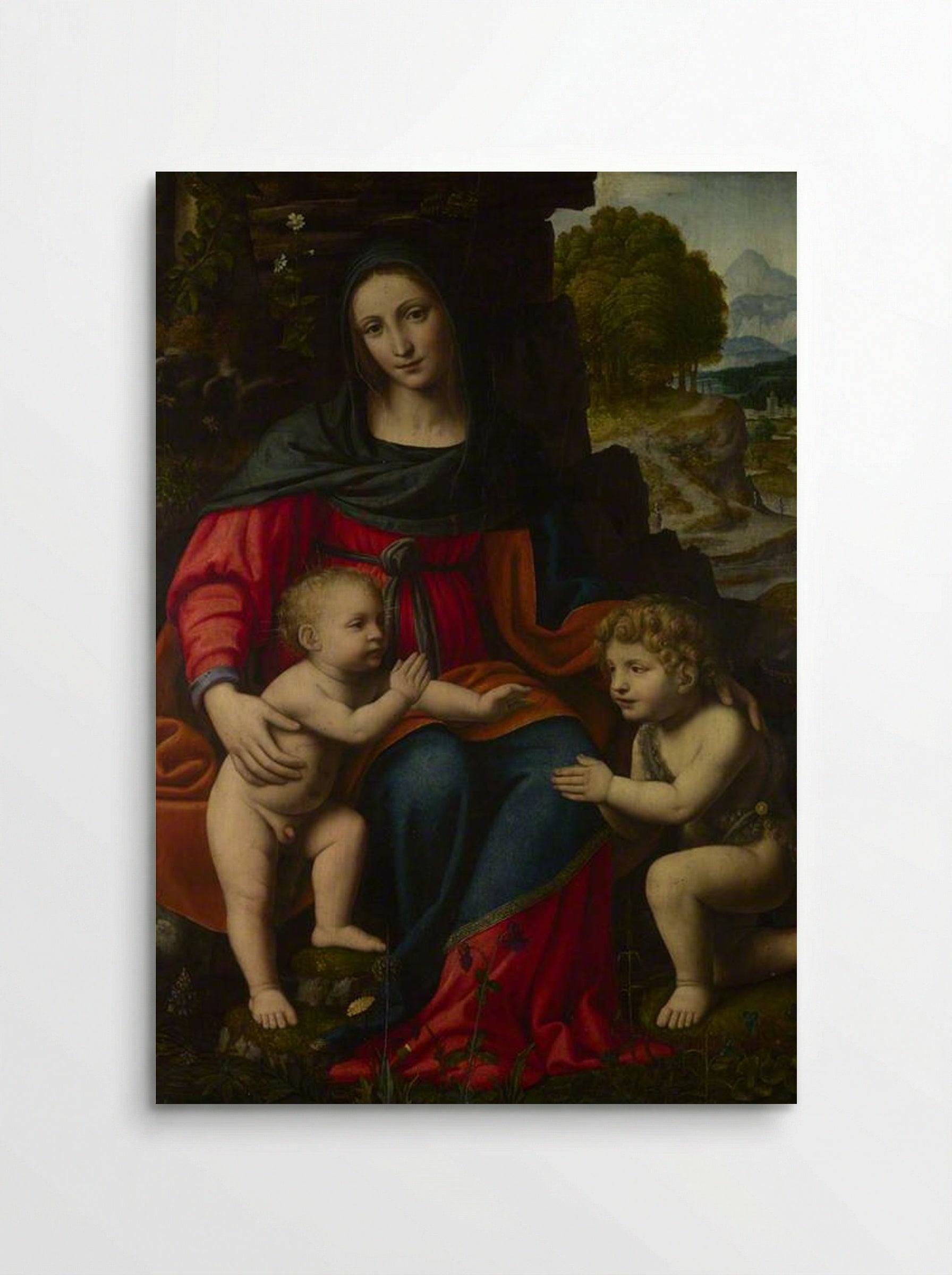 The Virgin and Child with the Infant Saint John the Baptist - Bernardino Luini - Poster