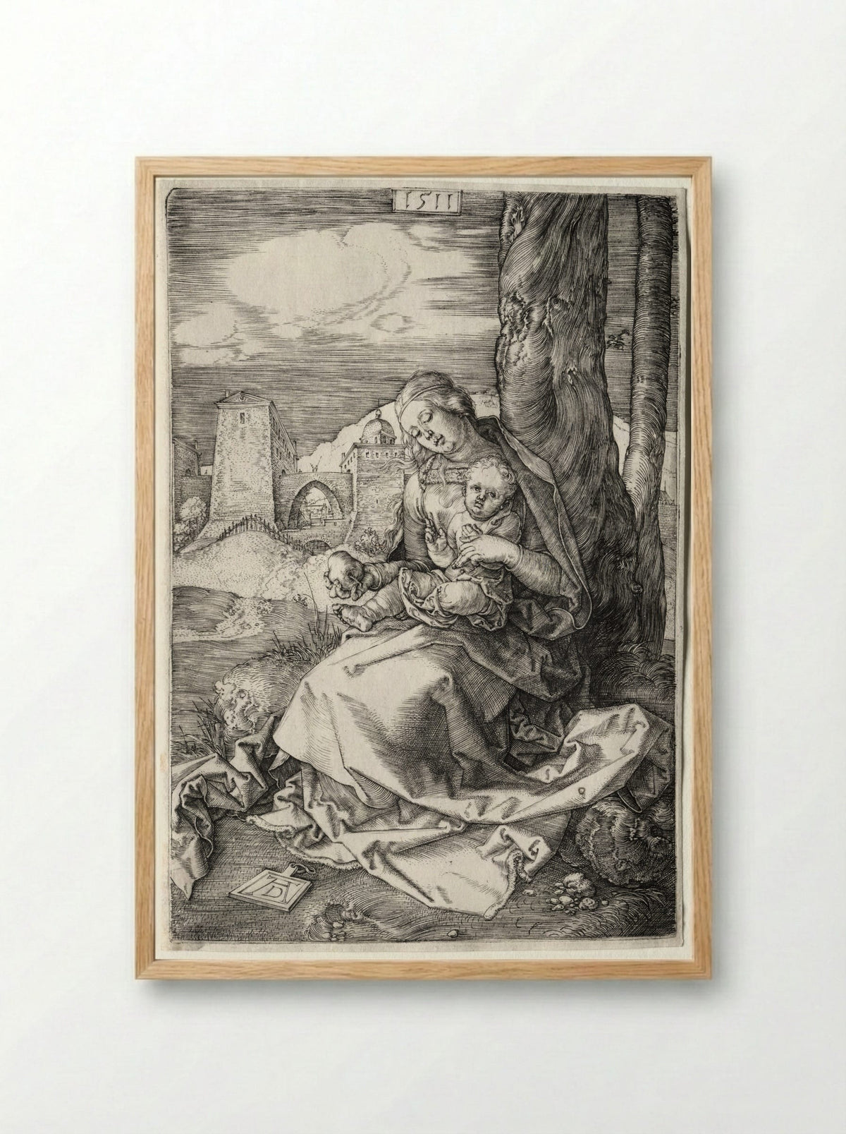 The Virgin and Child with the Pear - Albrecht Dürer - Framed Print Wood
