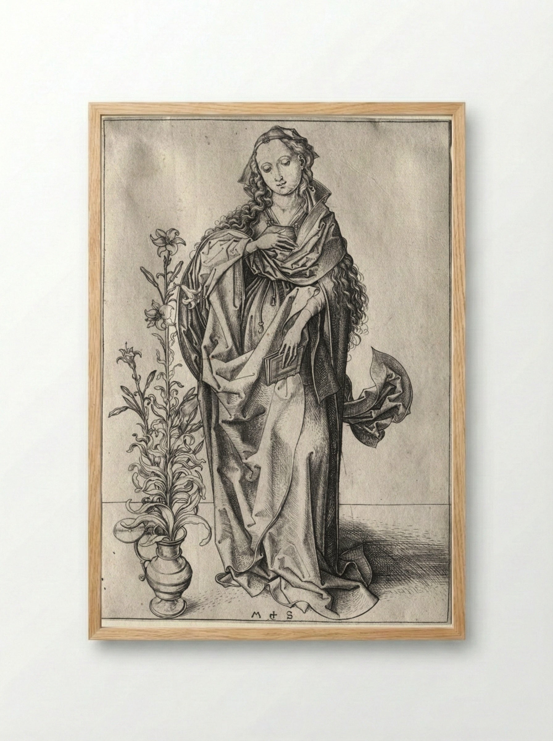 The Virgin of the Annunciation - Martin Schongauer - Framed Print Wood