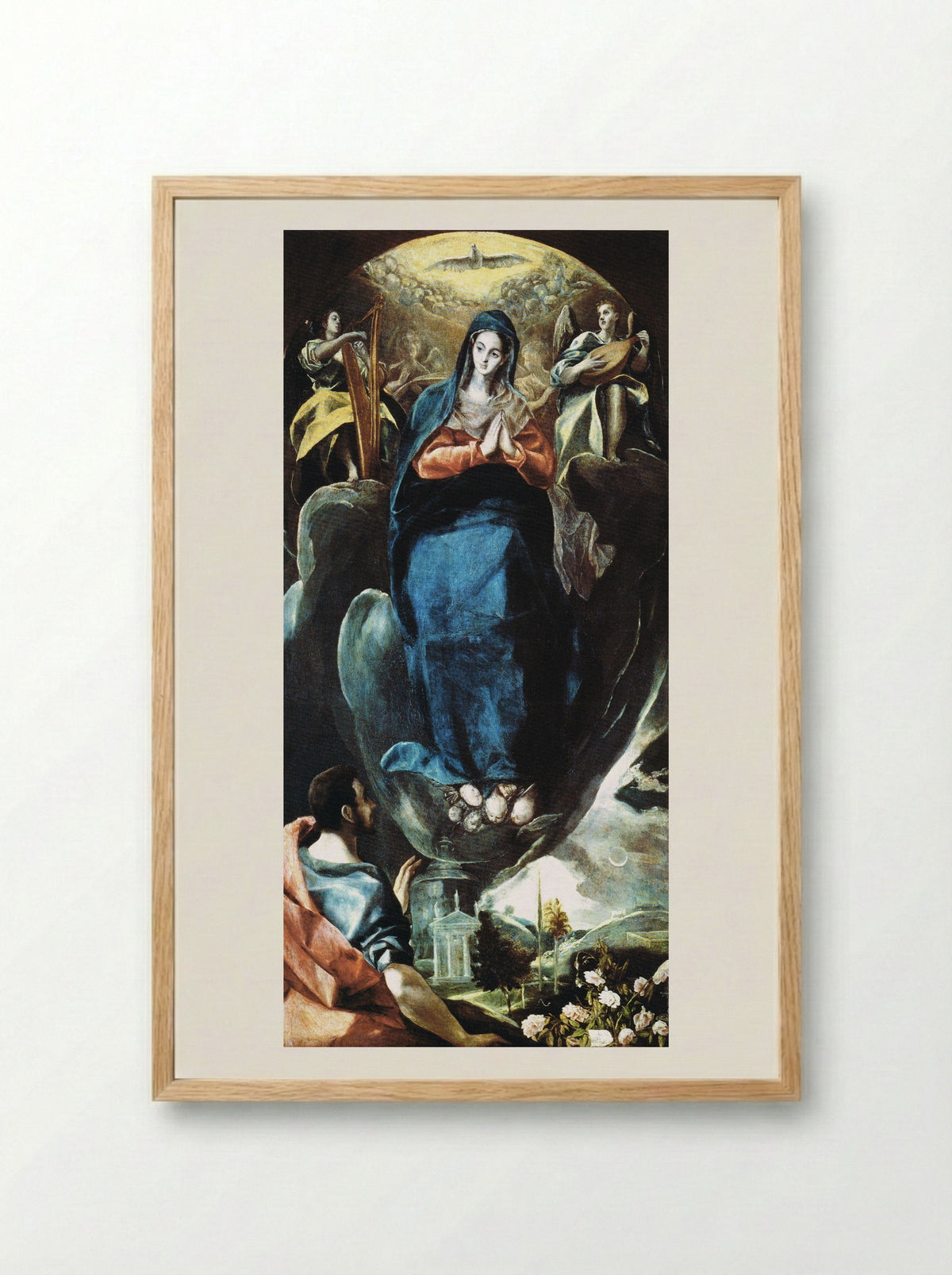 The Virgin of the Immaculate Conception and St. John - El Greco - Framed Print Wood