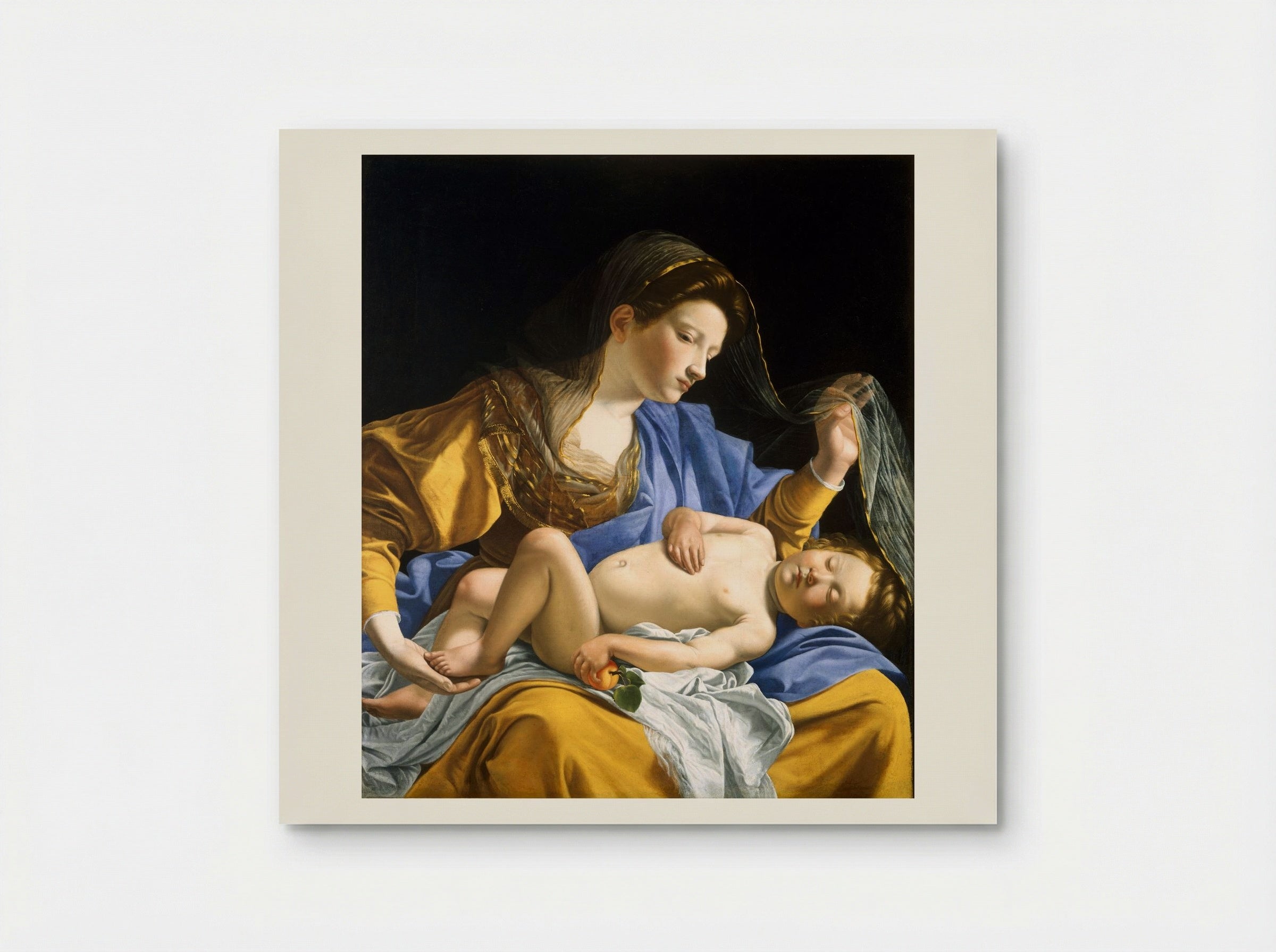 The Virgin with the Sleeping Christ Child - Orazio Gentileschi - Poster