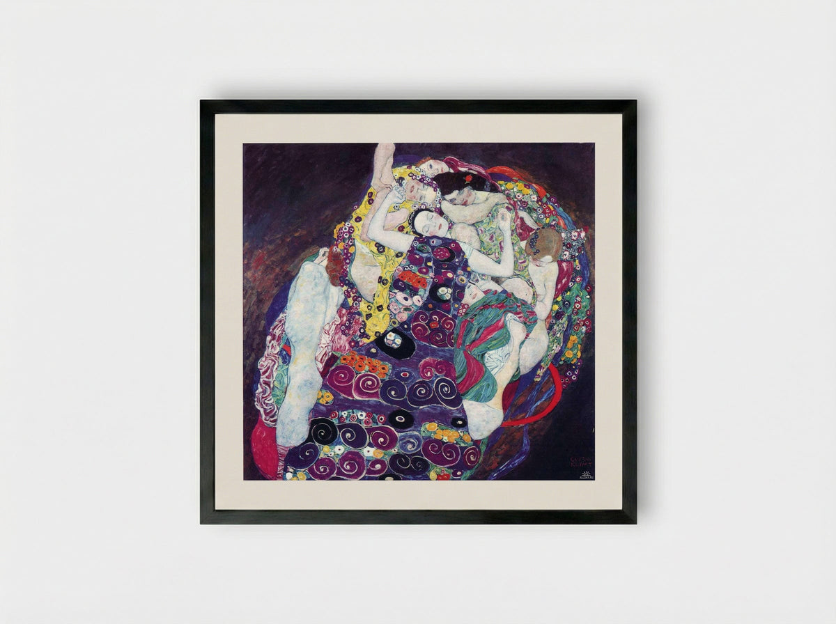 The Virgin - Gustav Klimt - Framed Print Black