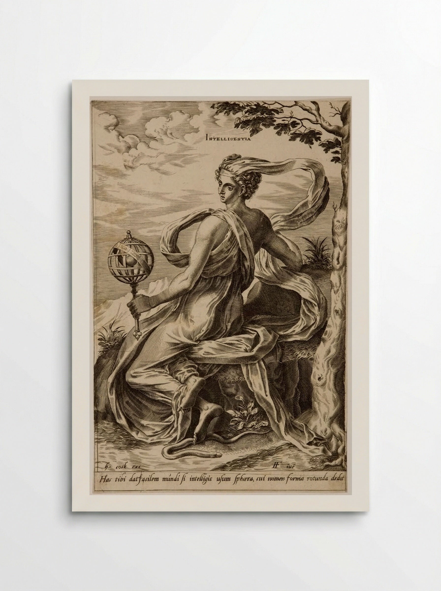The Virtues: Intelligentia - Cornelis Cort - Poster