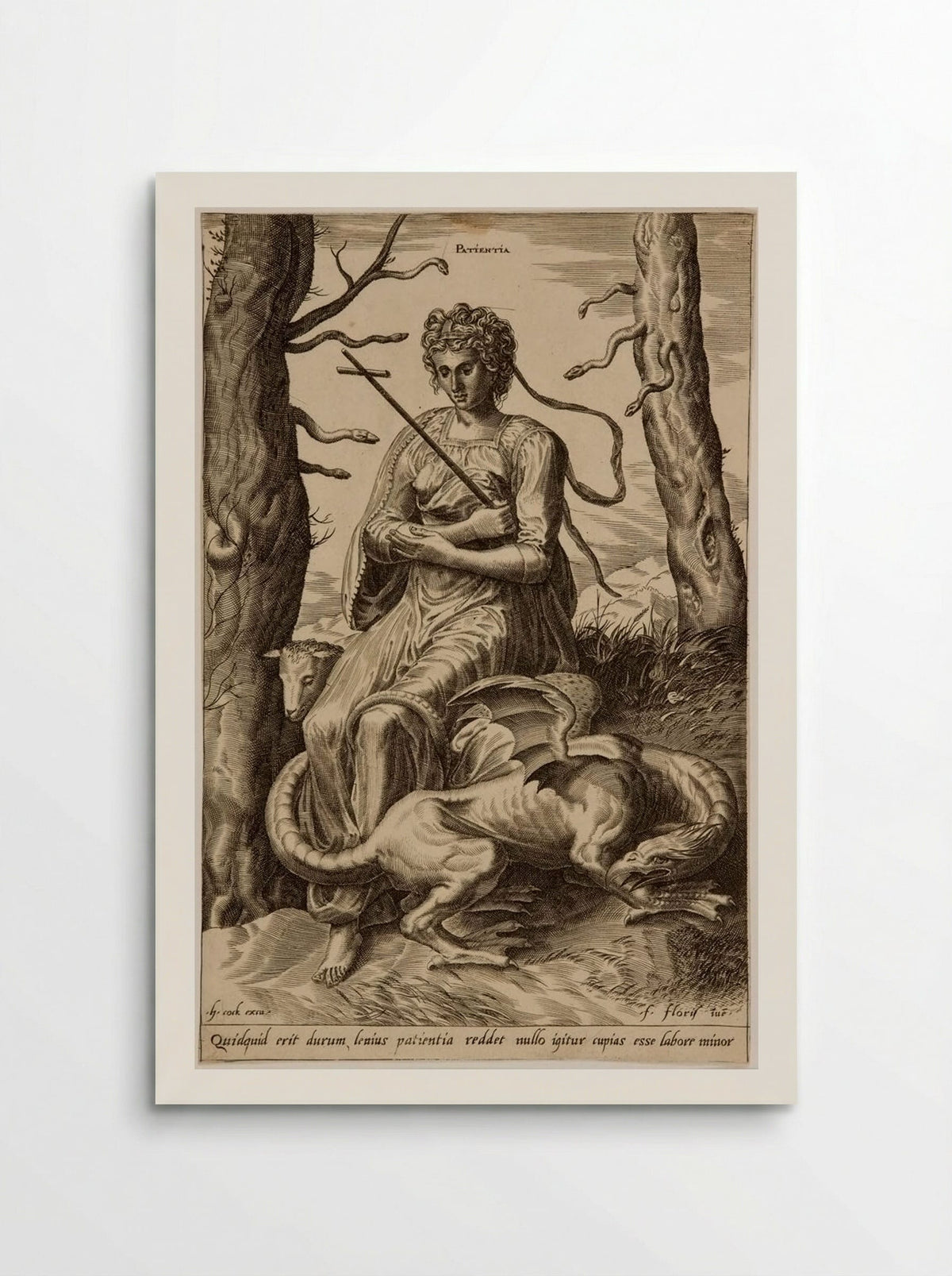 The Virtues: Patientia - Cornelis Cort - Poster