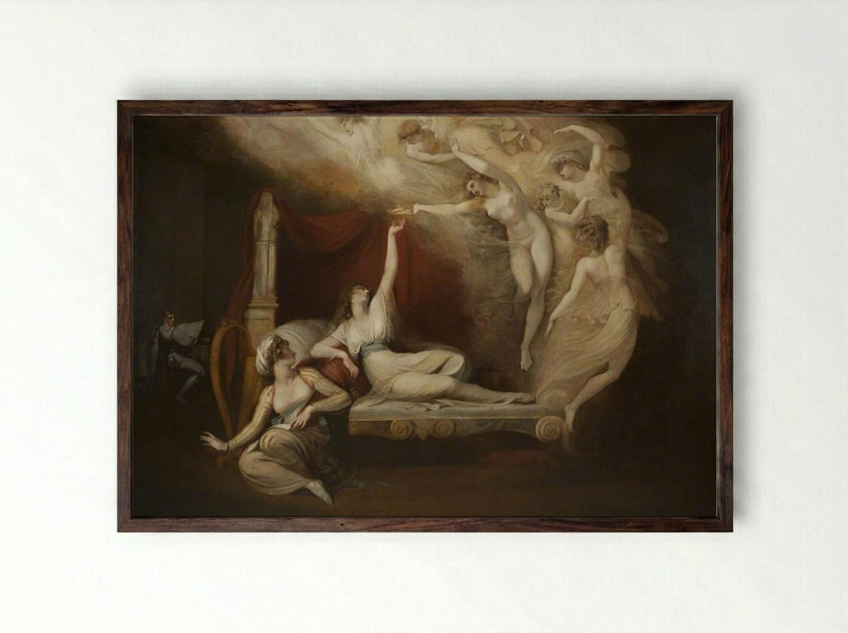 The Vision of Catherine of Aragon - Henry Fuseli - Framed Print Dark Wood