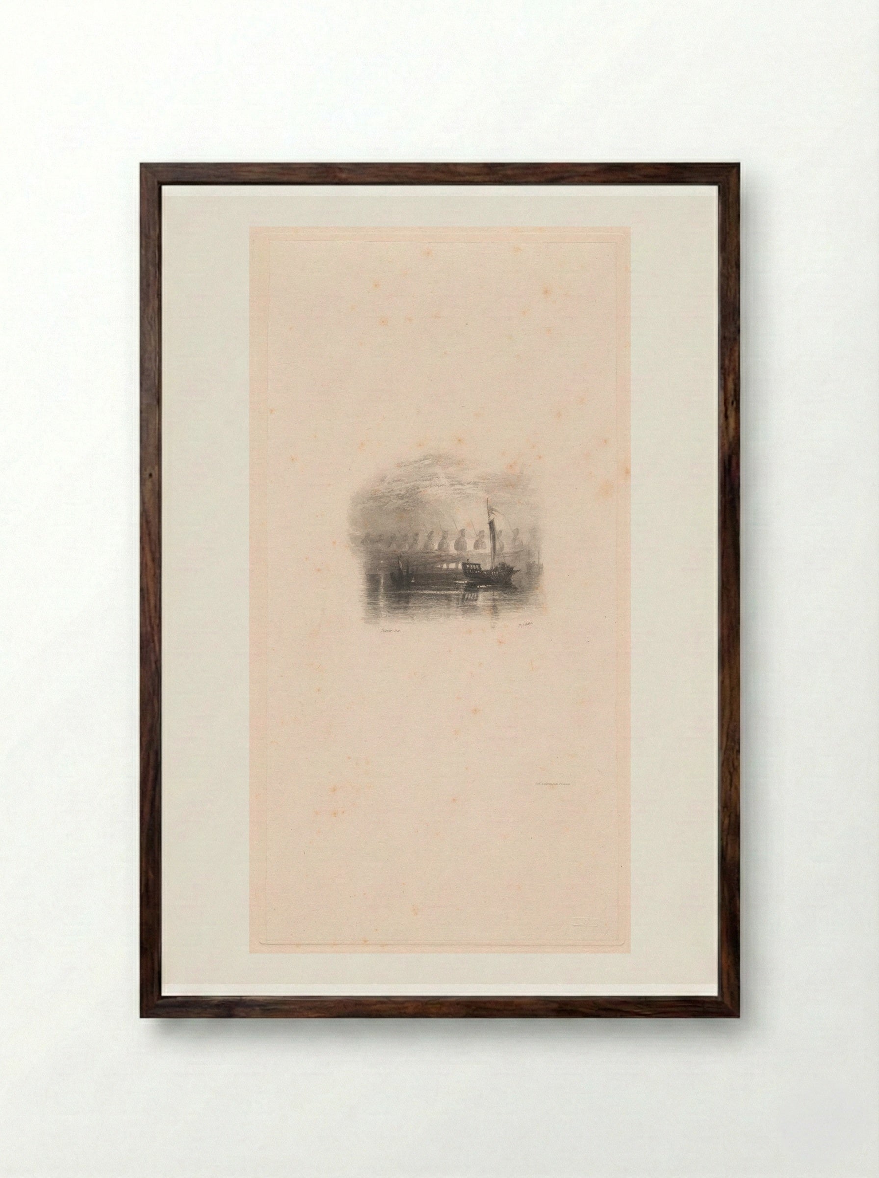 The Vision of Columbus - Edward Goodall - Framed Print Dark Wood