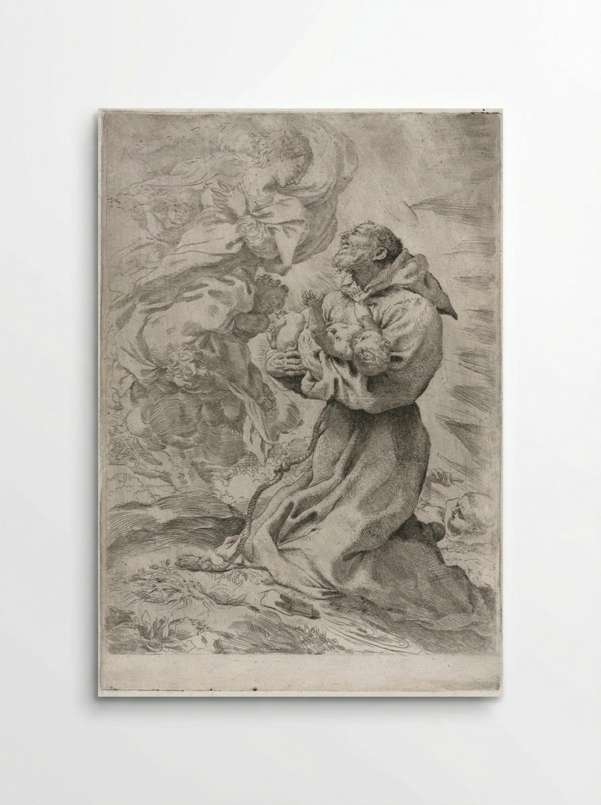 The Vision of St. Francis of Assisi - Pietro Faccini - Poster