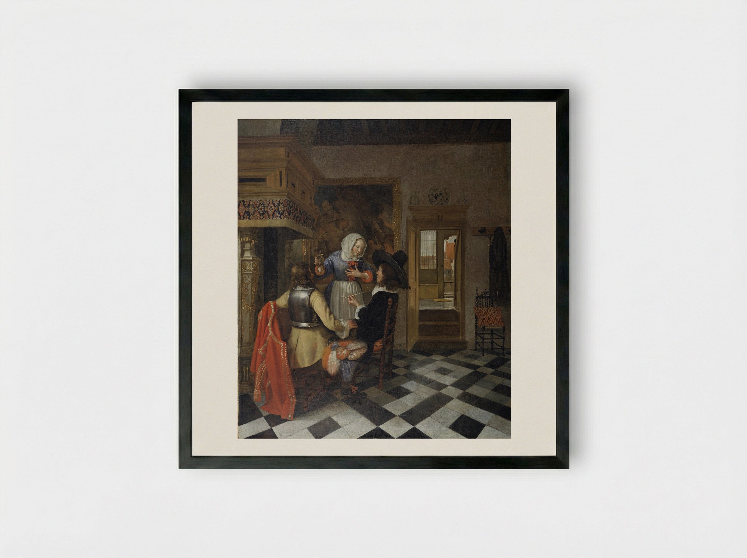 The Visit - Hendrik van der Burgh - Framed Print Black