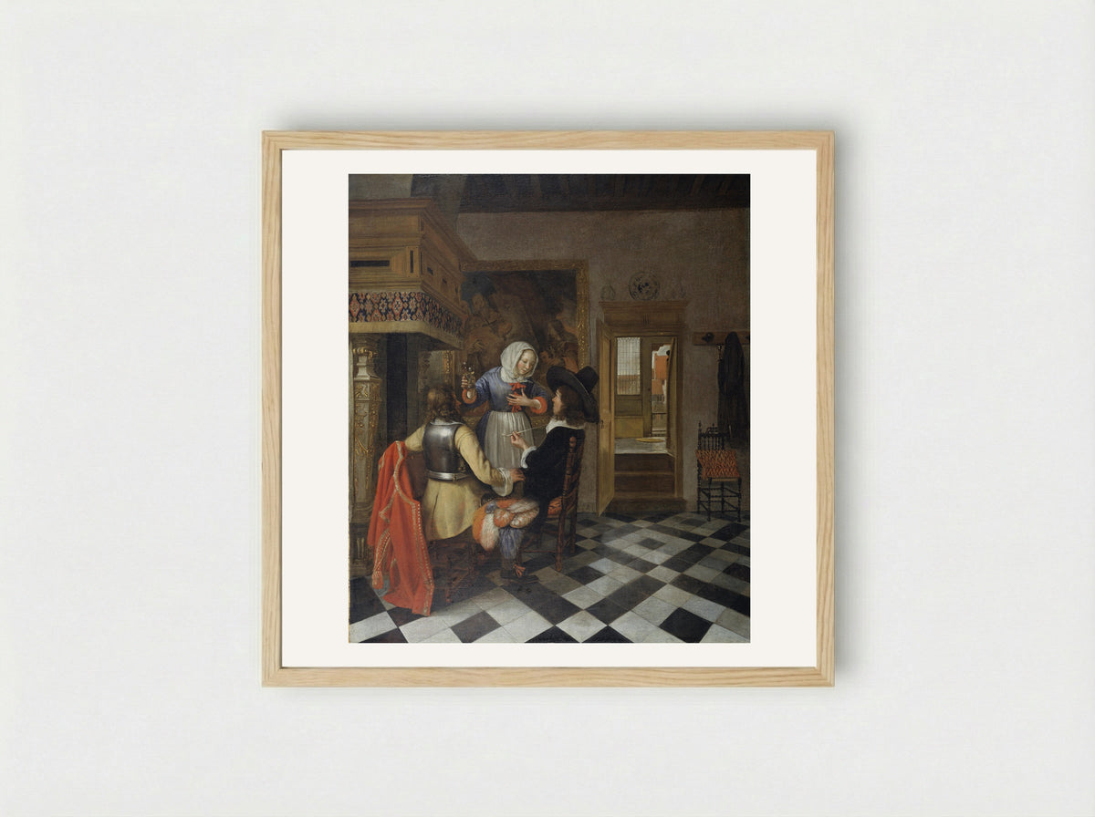 The Visit - Hendrik van der Burgh - Framed Print Wood