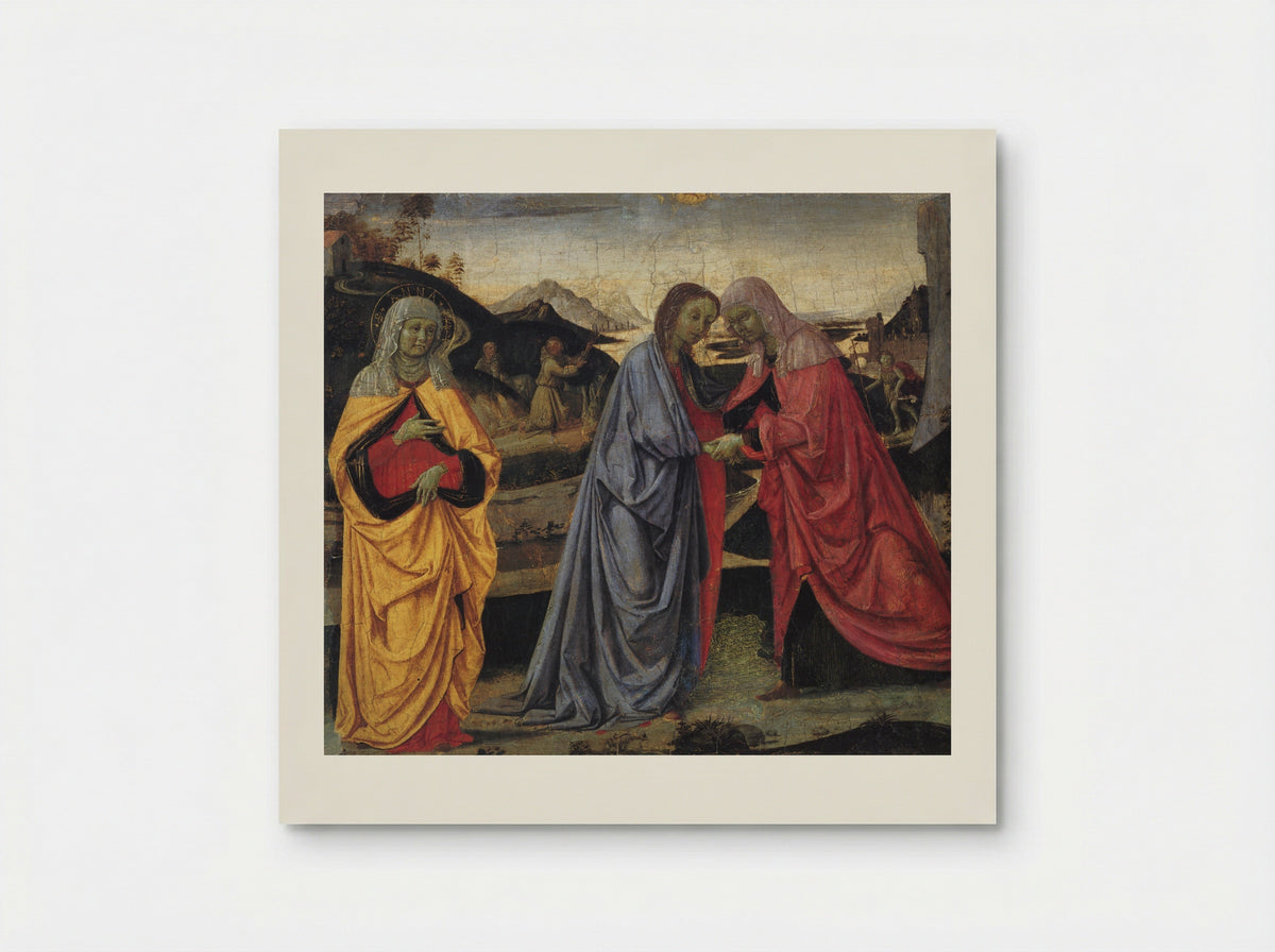 The Visitation with St. Anne and St. John the Stigmata of St. Francis - Pietro Perugino - Poster