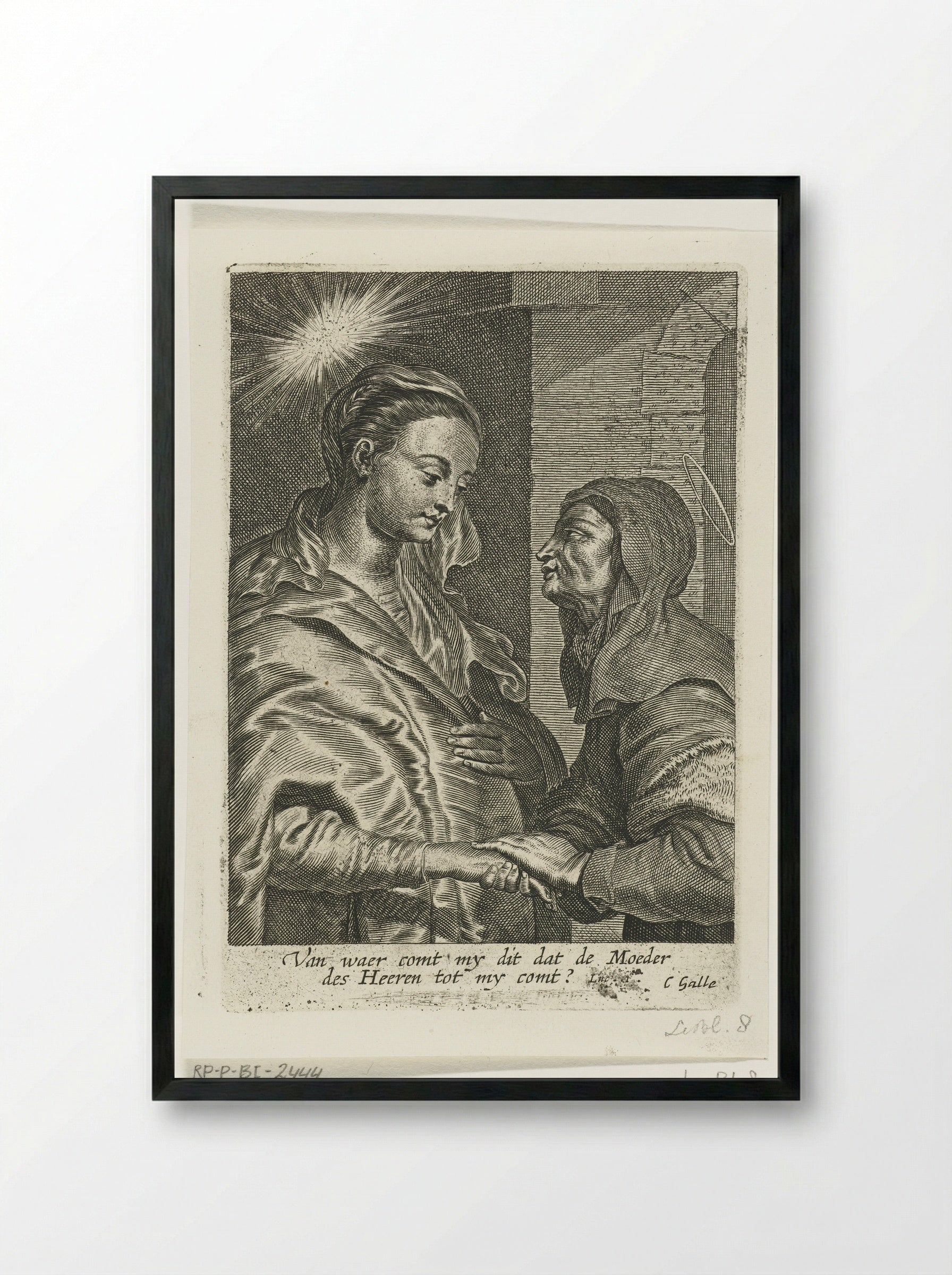 The Visitation - Schelte Adamsz. Bolswert - Framed Print Black