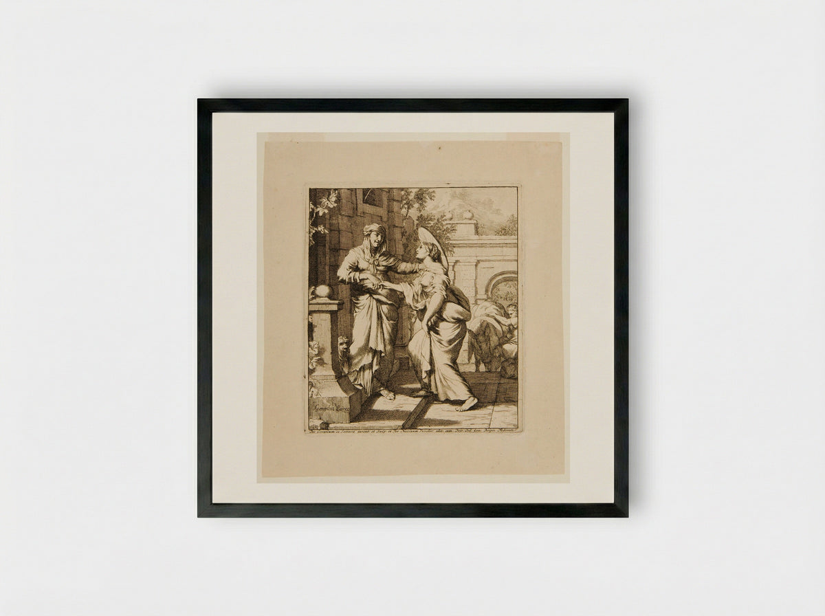 The Visitation - Gérard de Lairesse - Framed Print Black
