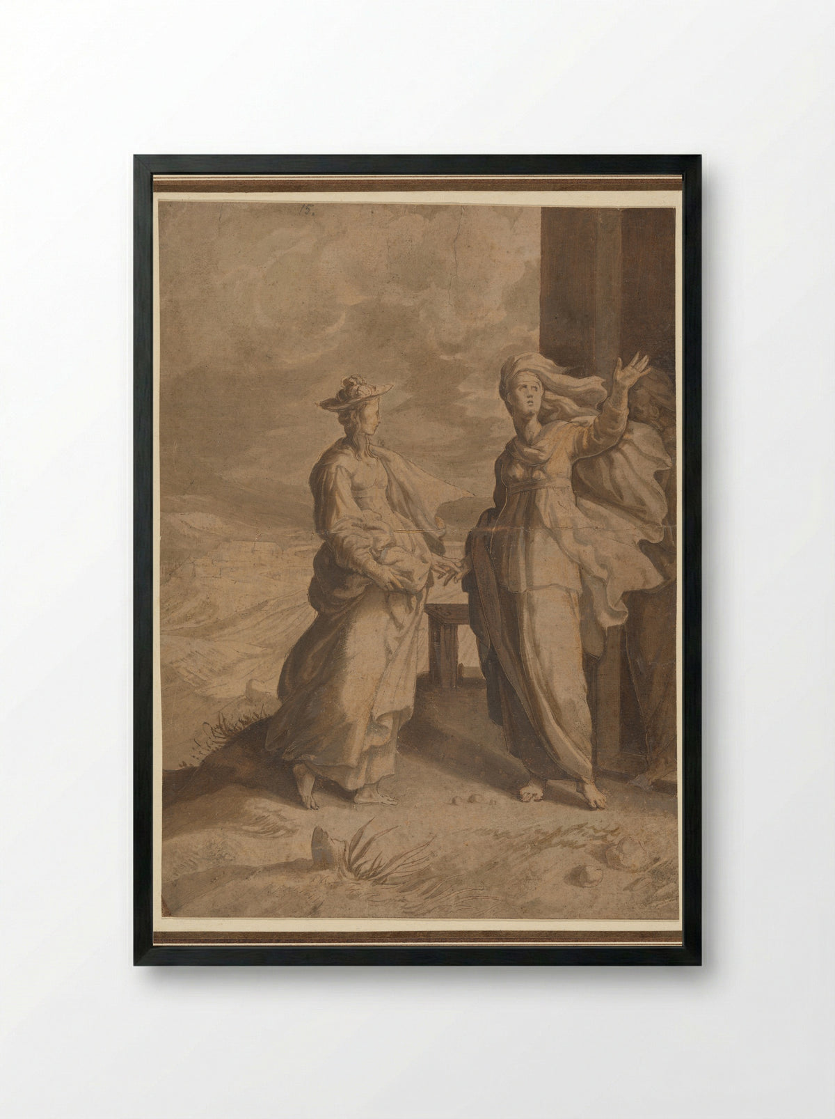 The Visitation - Adriaan de Weerdt - Framed Print Black