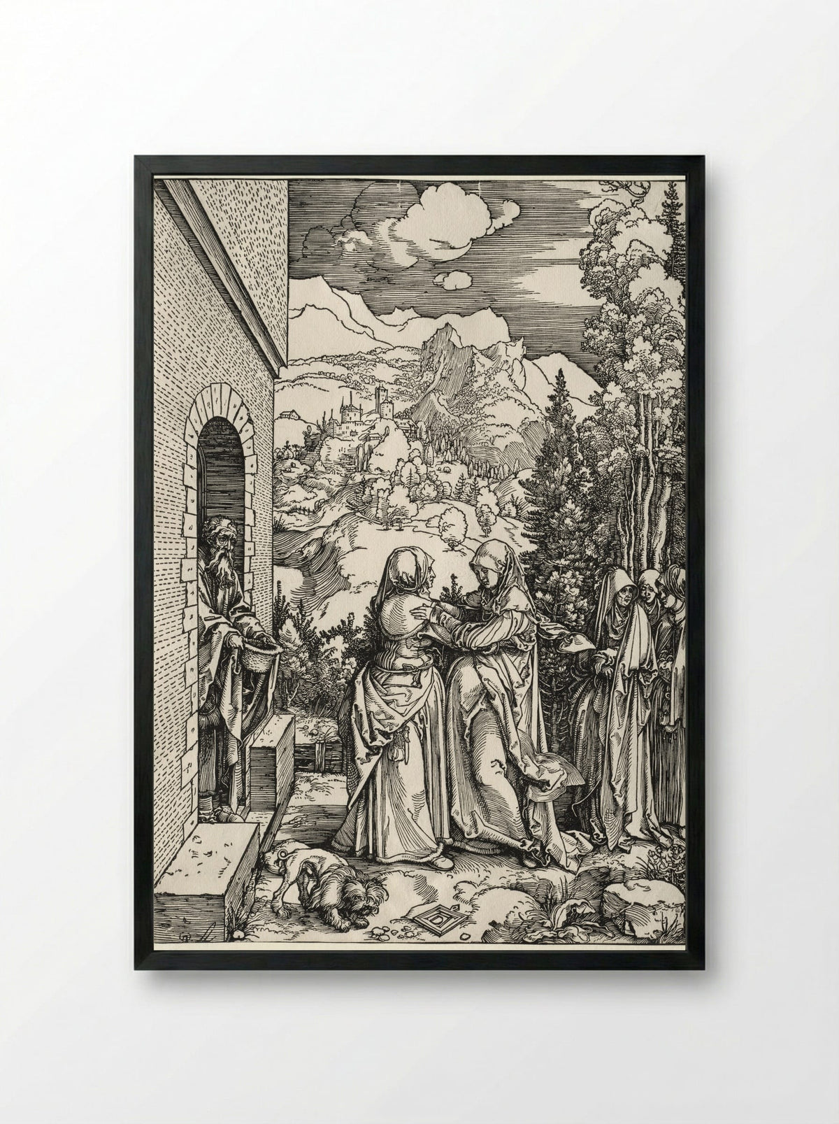 The Visitation - Albrecht Dürer - Framed Print Black