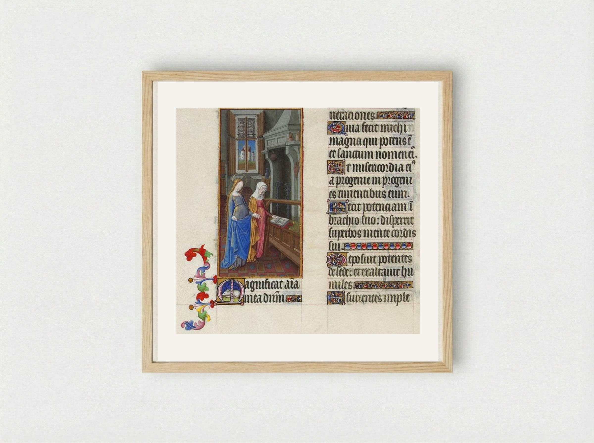 The Visitation - Limbourg brothers - Framed Print Wood