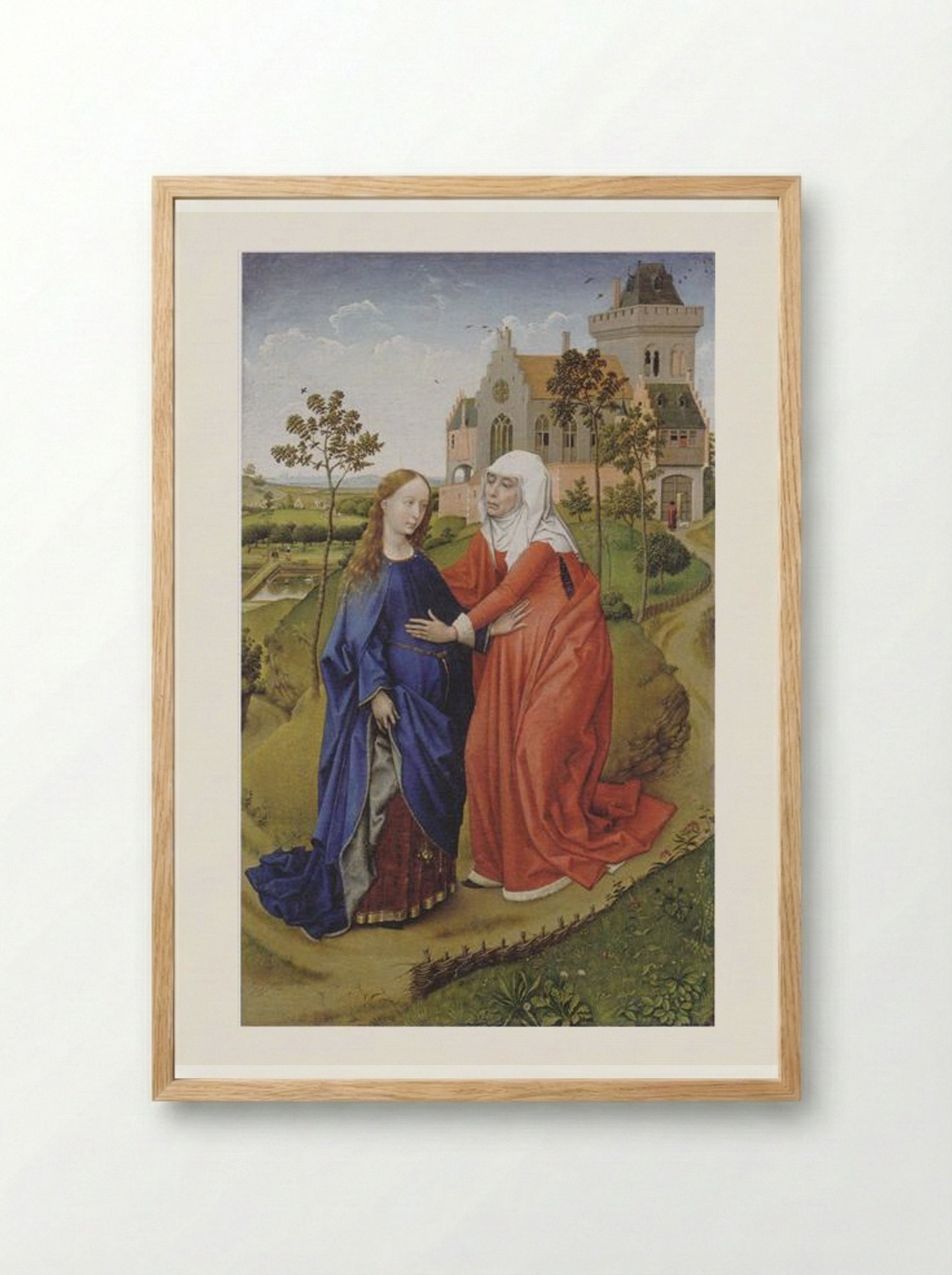 The Visitation - Rogier van der Weyden - Framed Print Wood