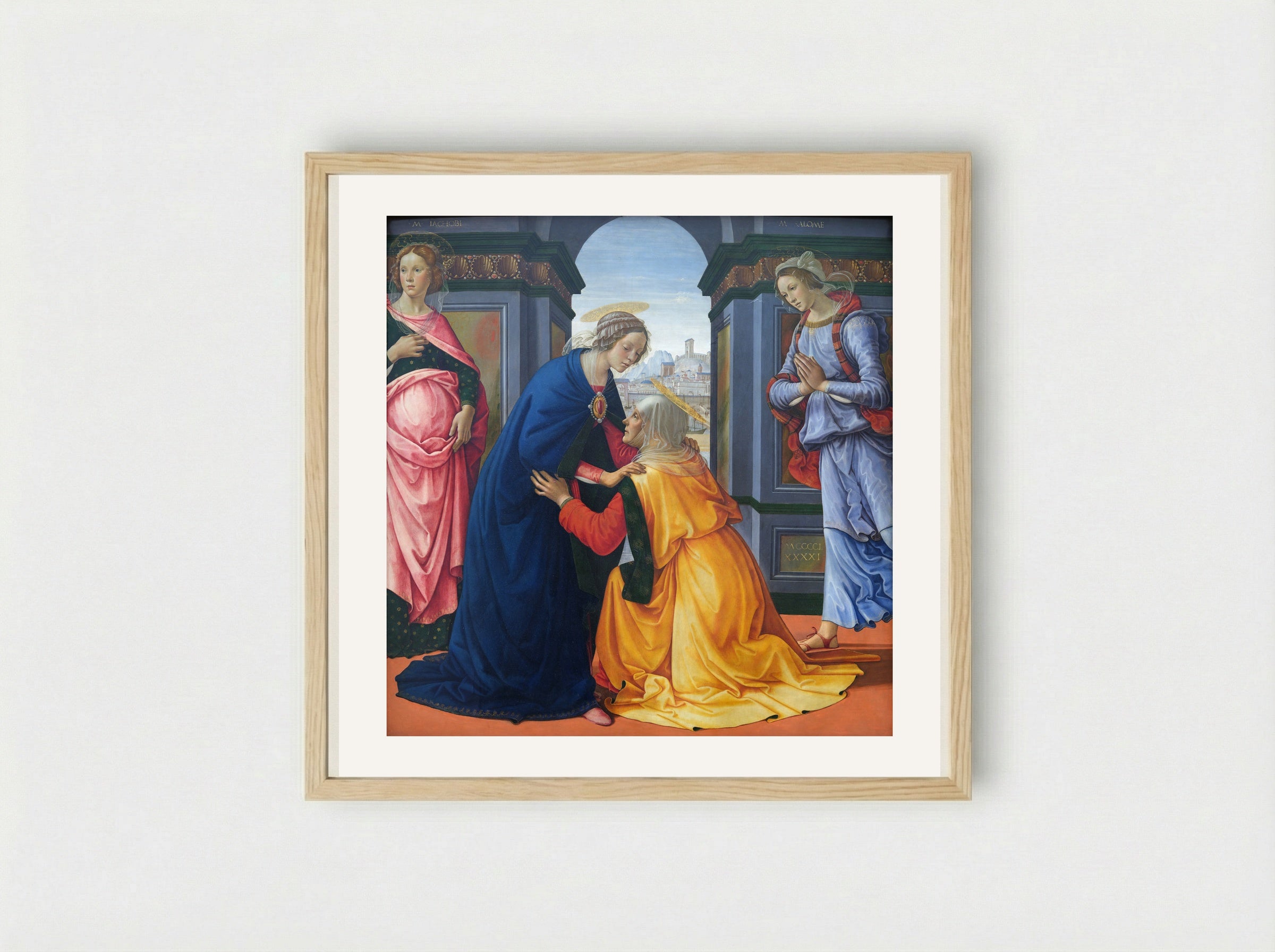 The Visitation - Domenico Ghirlandaio - Framed Print Wood