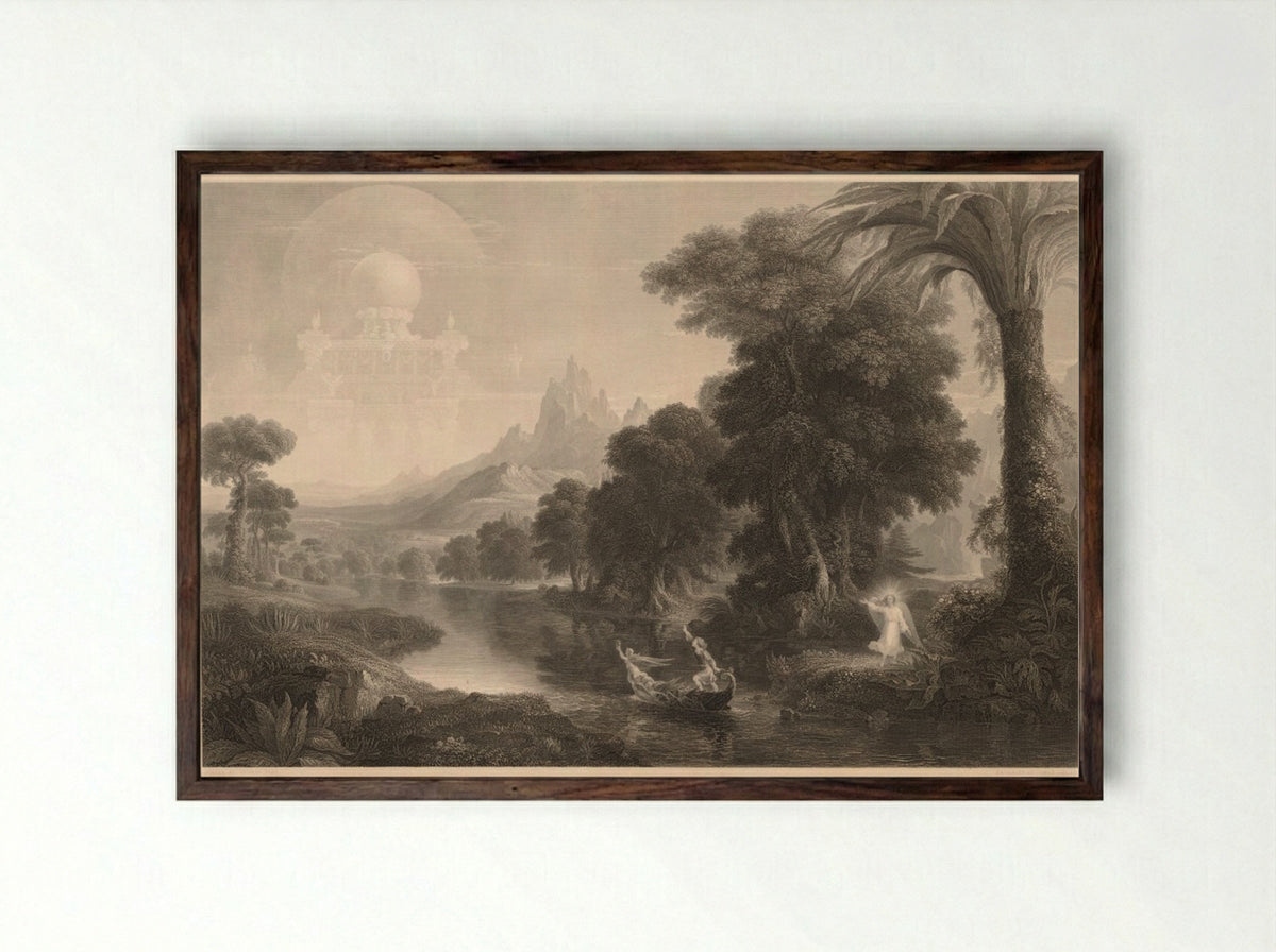 The Voyage of Life: Youth - James Smillie - Framed Print Dark Wood