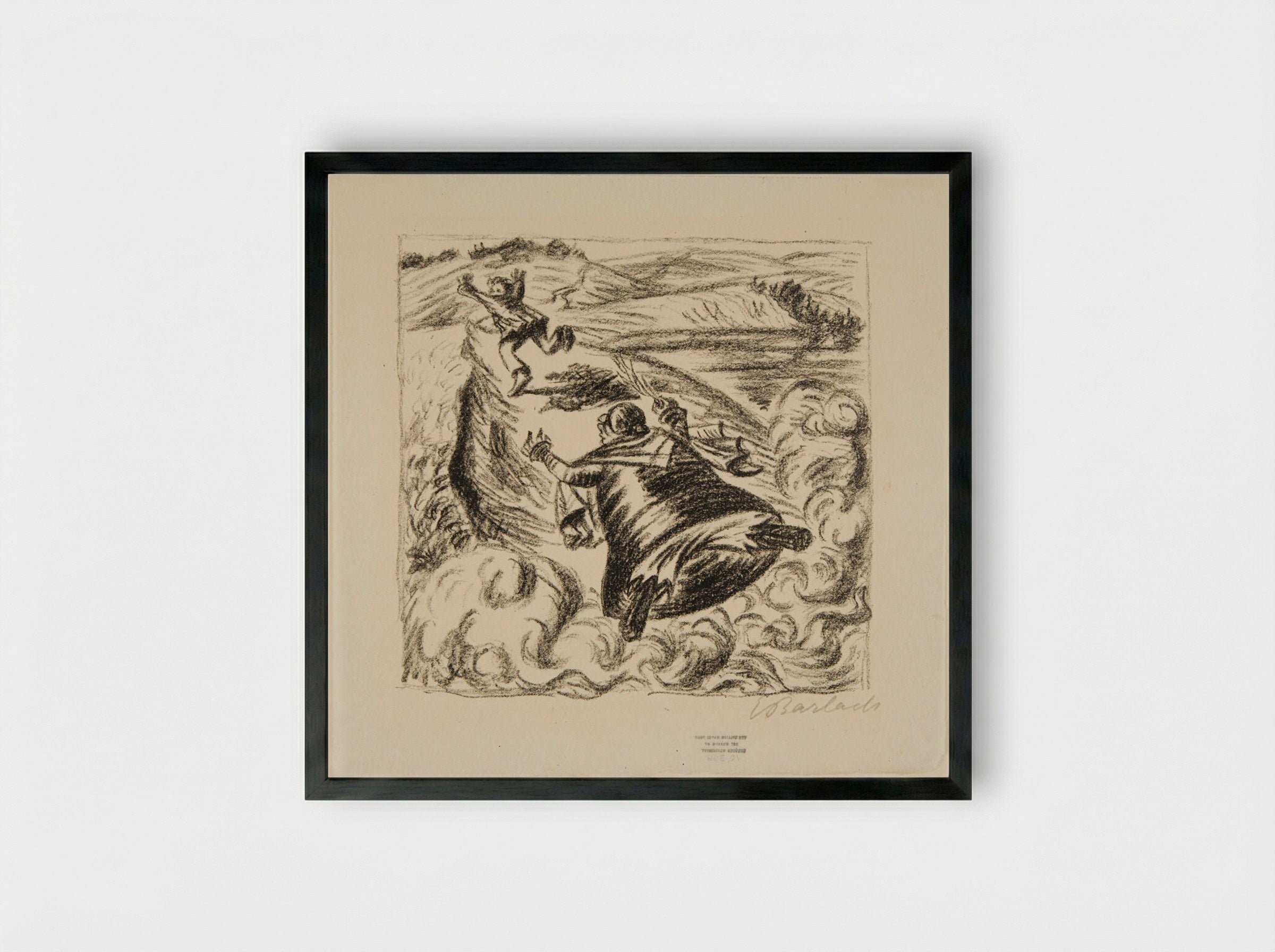The Walking Bell - Ernst Barlach - Framed Print Black