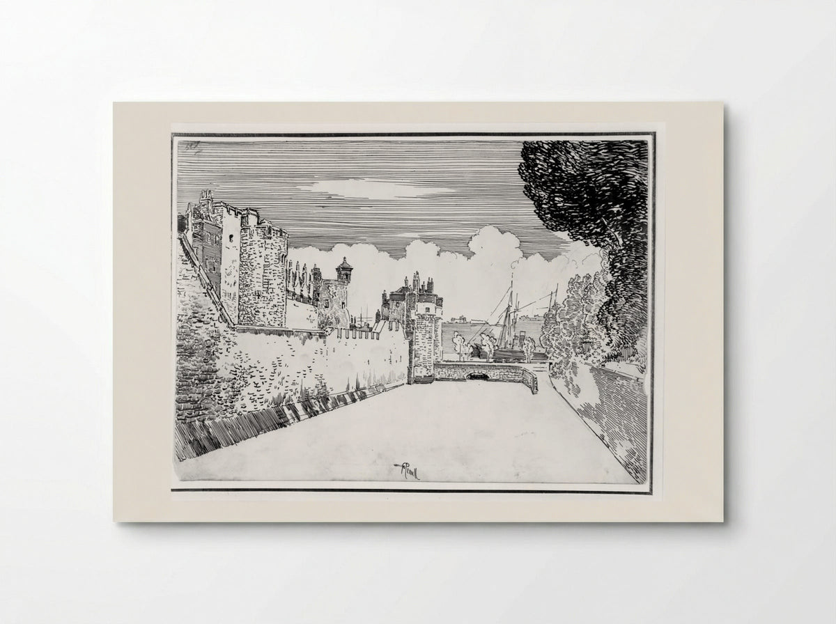 The Walls and Moat - Joseph Pennell - Poster
