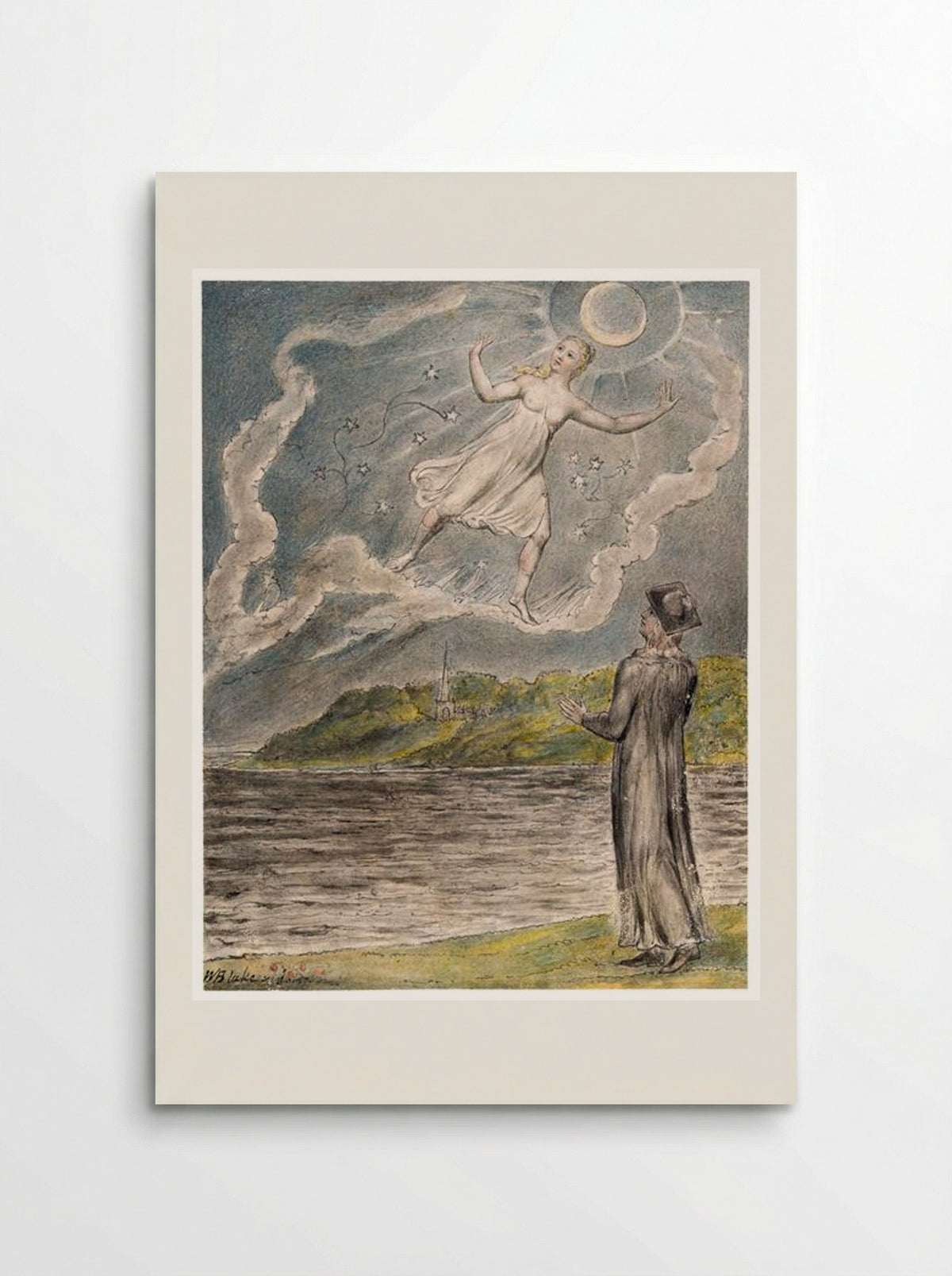 The Wandering Moon - William Blake - Poster