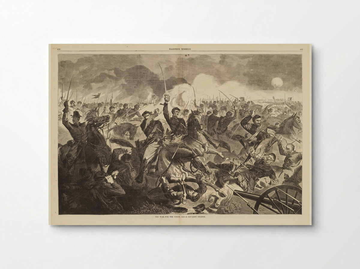The War for the Union, 1862 - A Cavalry Charge - Winslow Homer - Poster