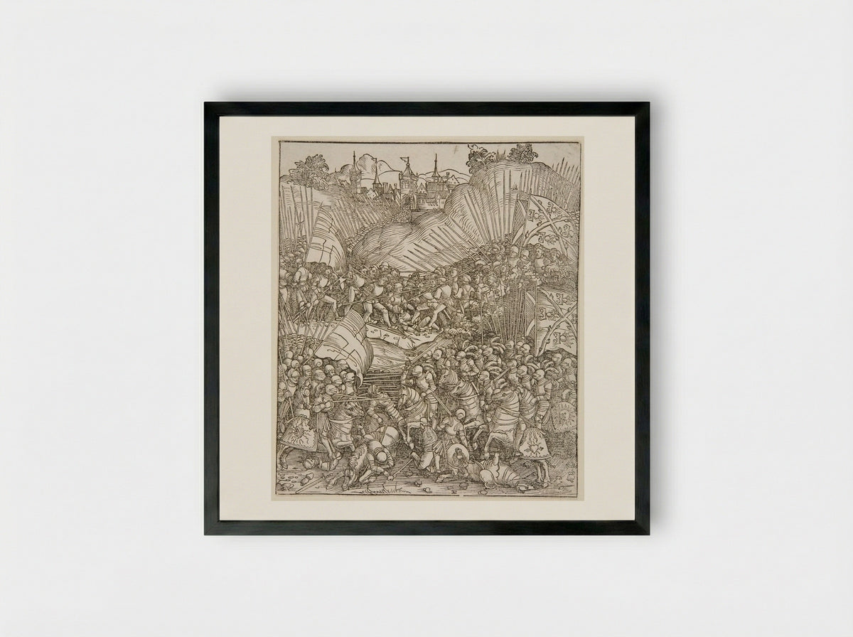 The War with Liège - Wolf Traut - Framed Print Black