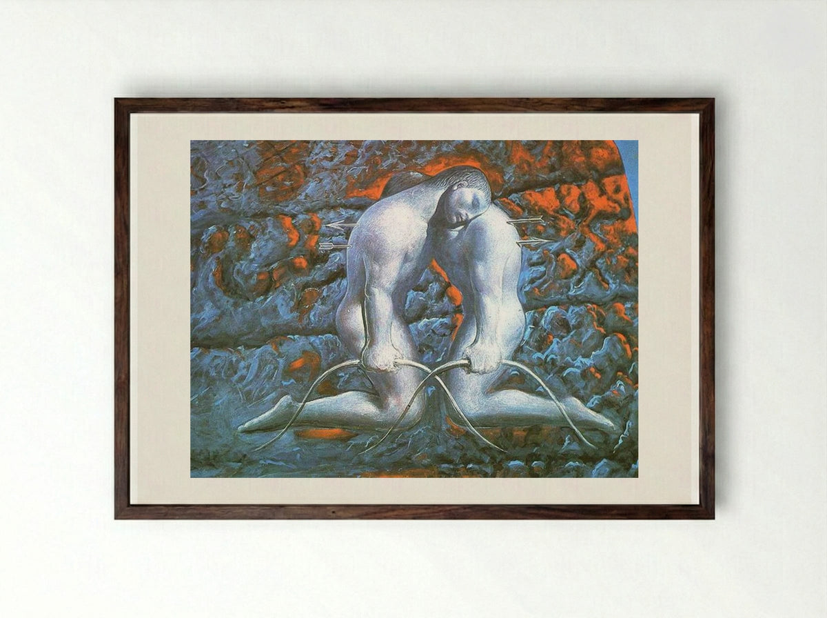 The Warriors - Sabin Balasa - Framed Print Dark Wood