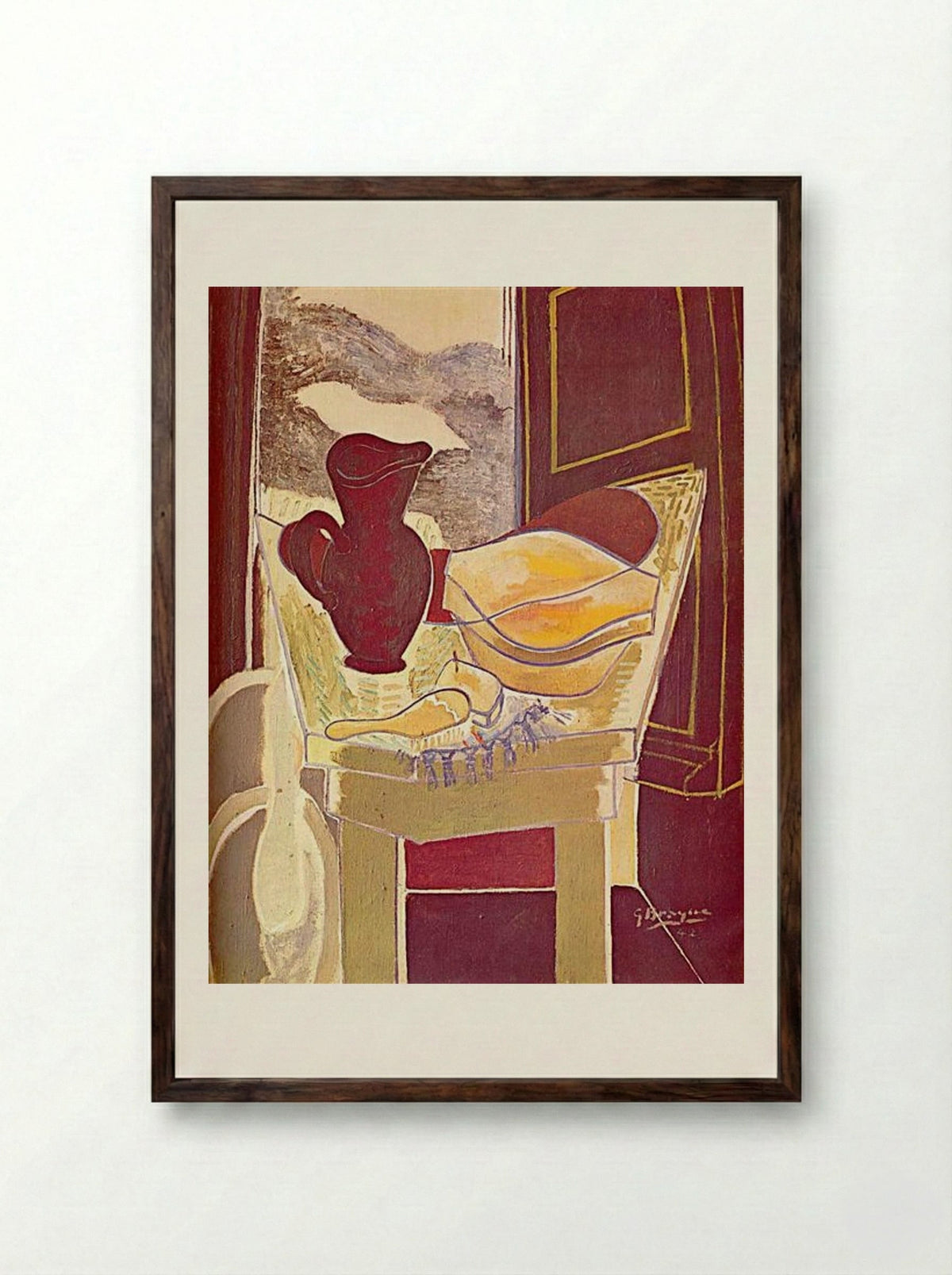 The Wash Stand - Georges Braque - Framed Print Dark Wood