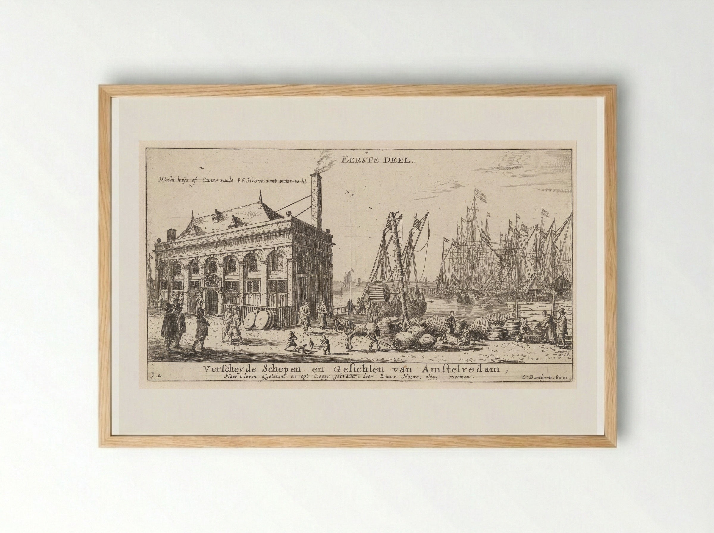 The Water-Right Office, Amsterdam - Reinier Nooms - Framed Print Wood
