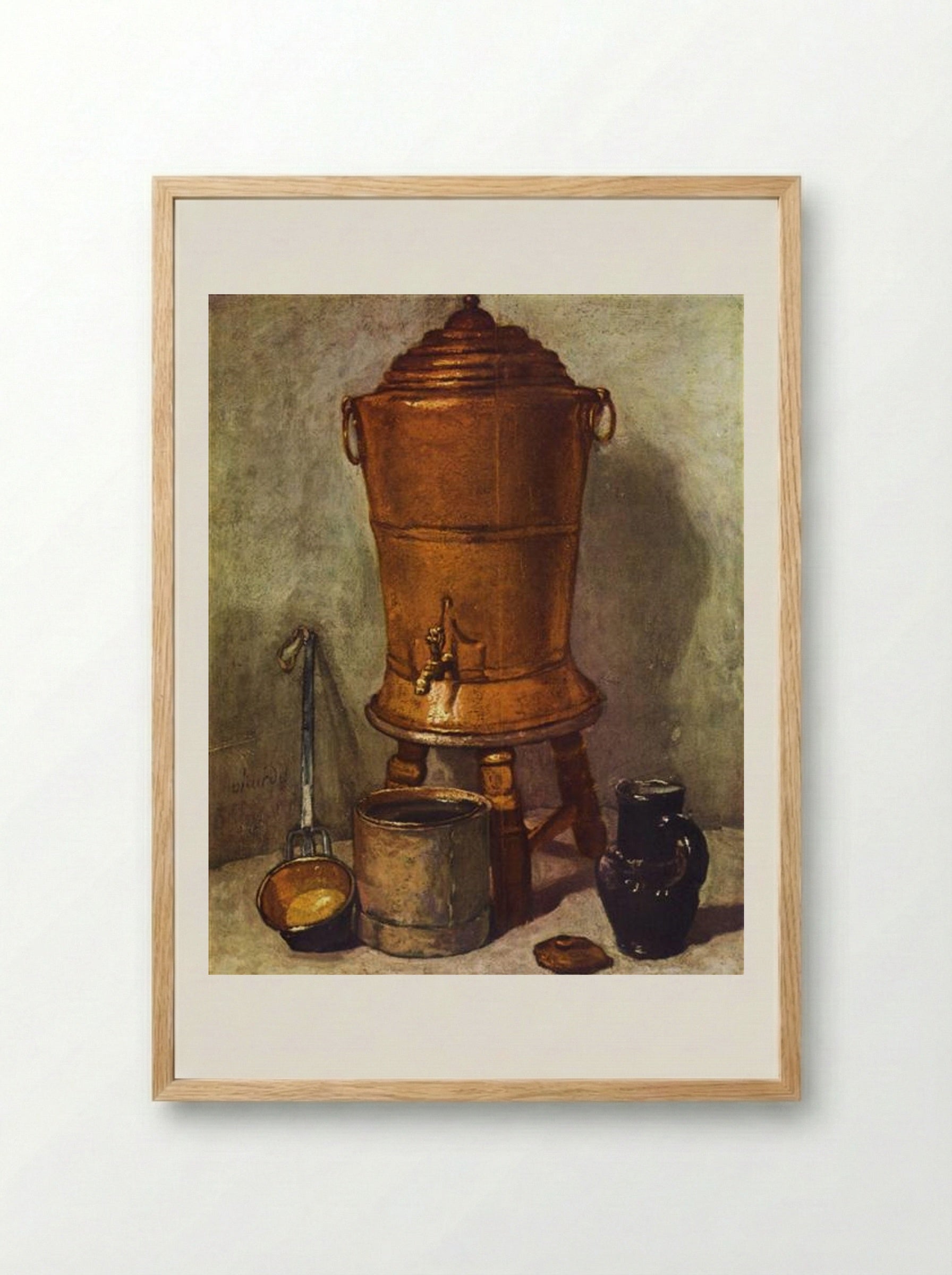 The Water Tank - Jean-Baptiste-Siméon Chardin - Framed Print Wood